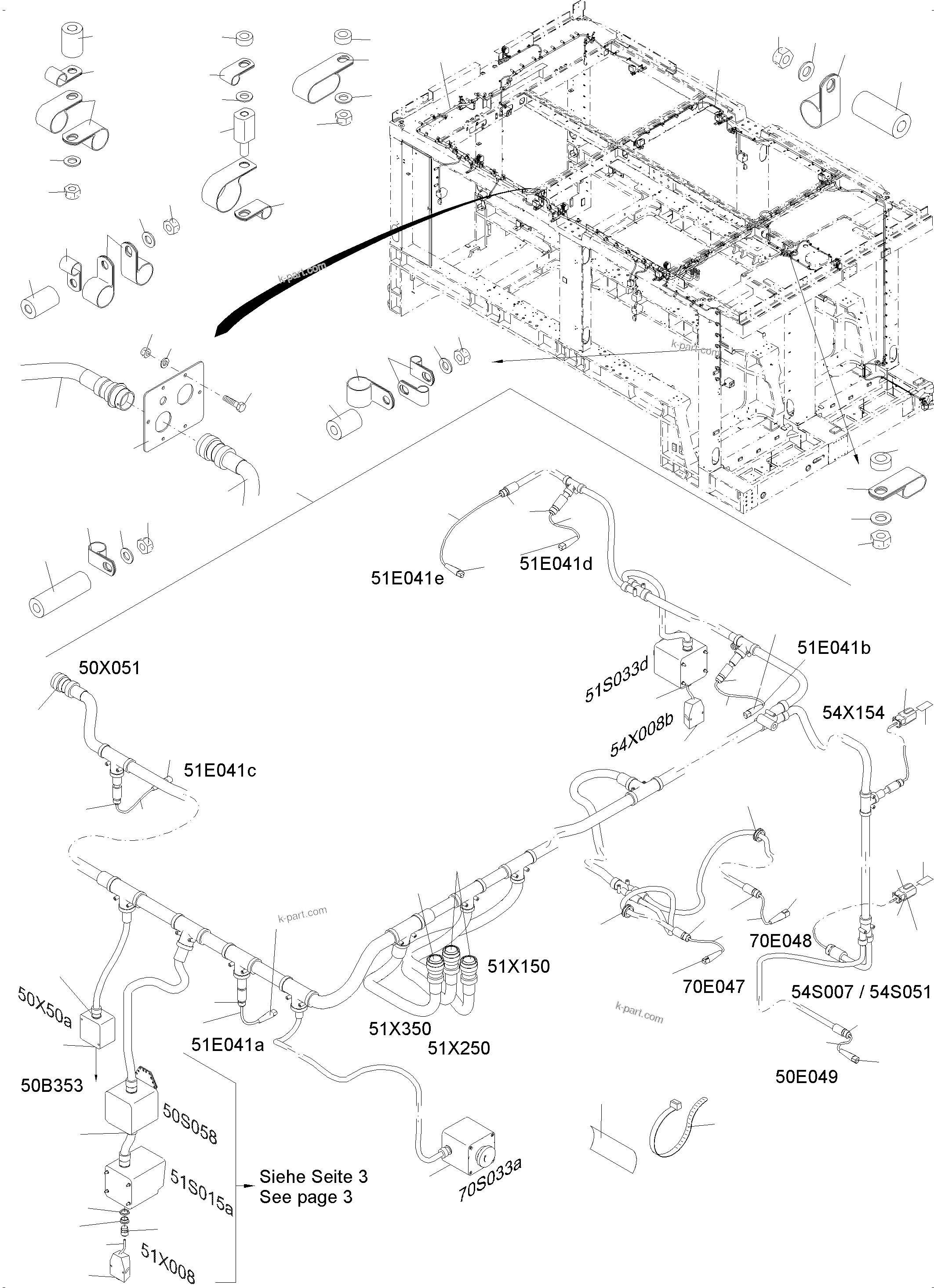 Komatsu parts book diagram for PC 7000-6E 35 003 11.06.2019: LIGHTING EQUIPMENT-MACHINE HOUSE CSA