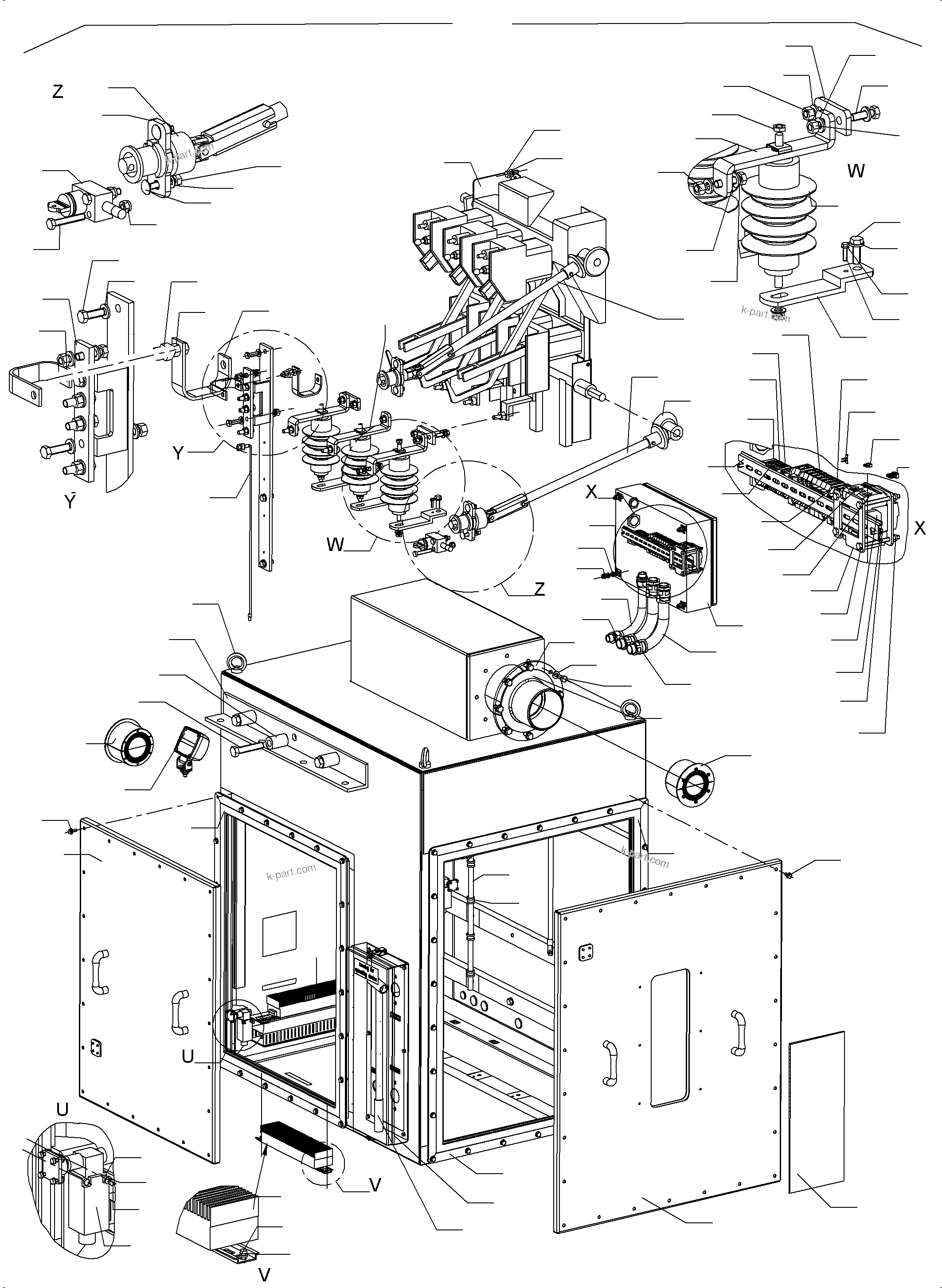 Komatsu parts book diagram for PC 7000-6E 35 003 11.06.2019: JUNCTION BOX