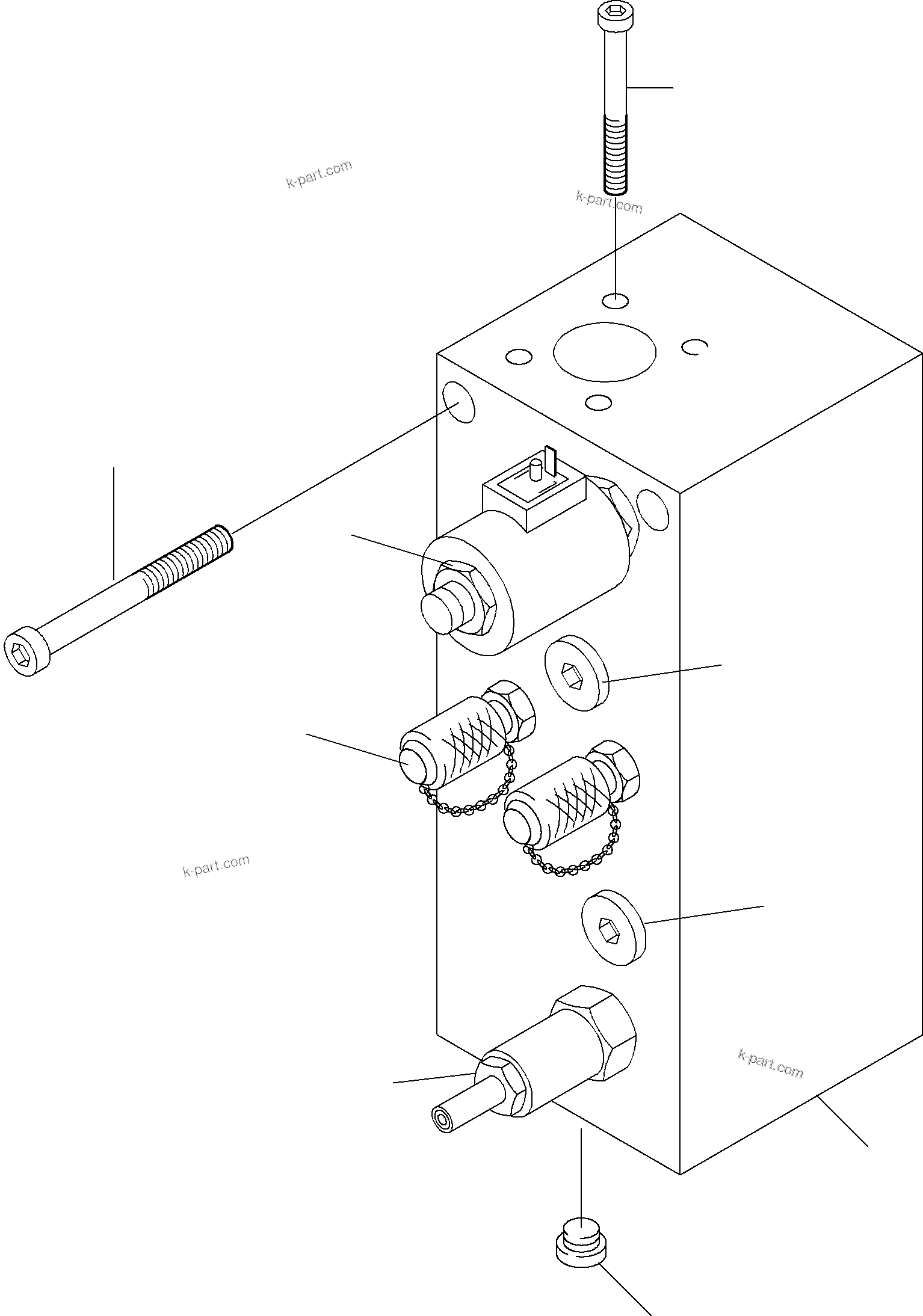 Komatsu parts book diagram for PC3000-6 S/N 46188: VALVE - TRAVELLING GEAR