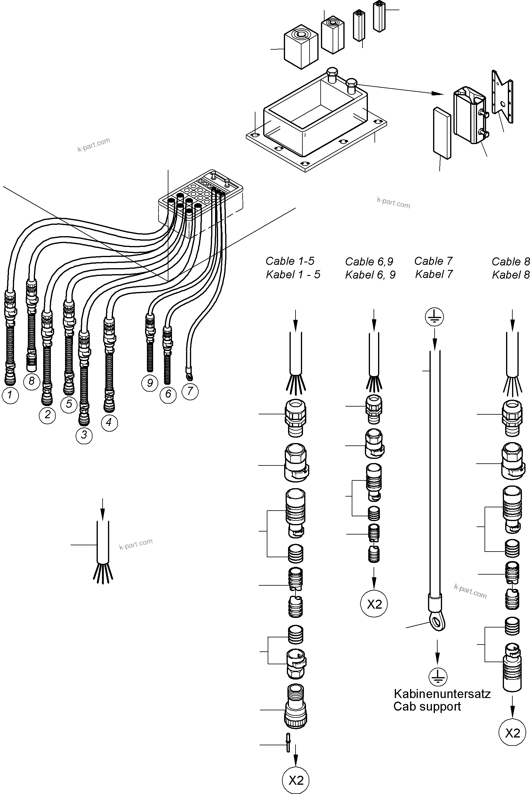 Komatsu parts book diagram for PC3000-6 S/N 46188: OPERATOR'S STAND