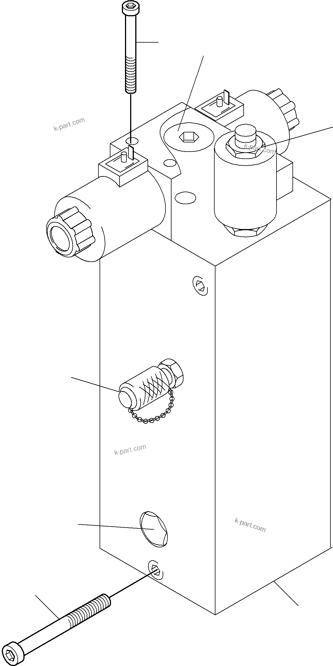 Komatsu parts book diagram for PC3000-6 S/N 46188: VALVE - REFUELING 45 BAR