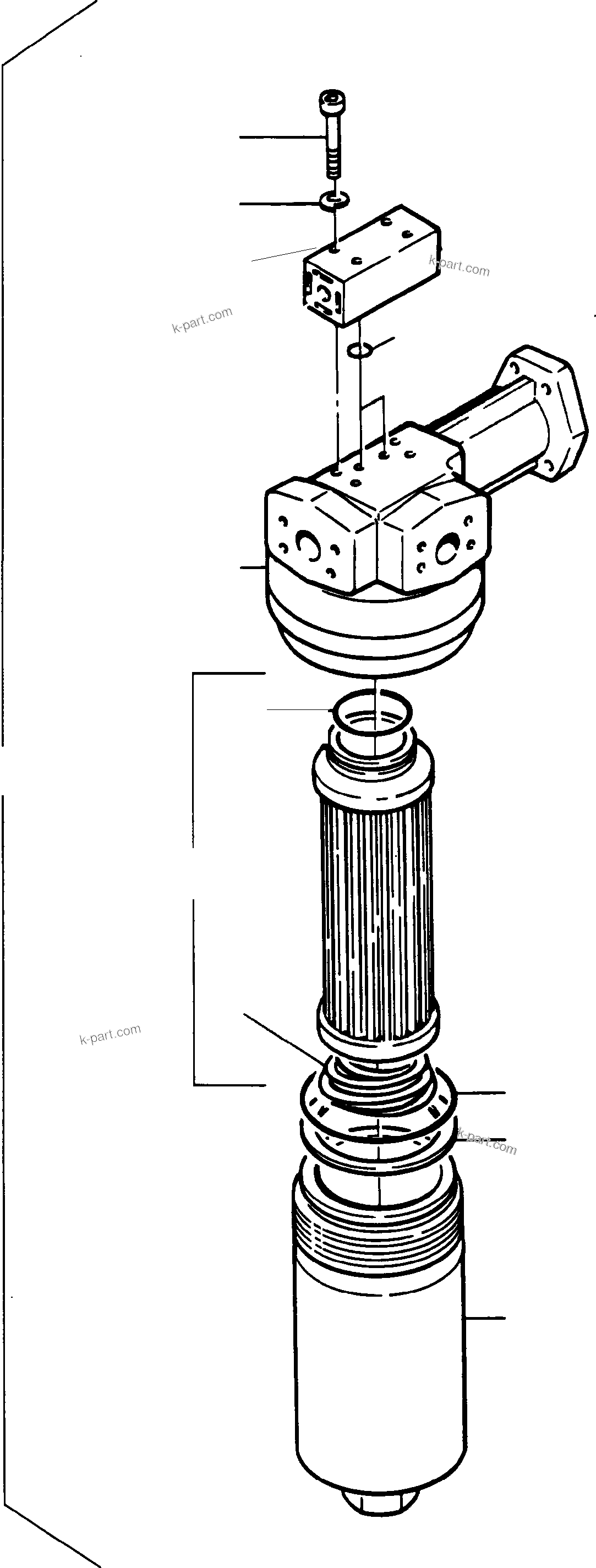Komatsu parts book diagram for PC3000-6 S/N 46188: H. P. FILTER