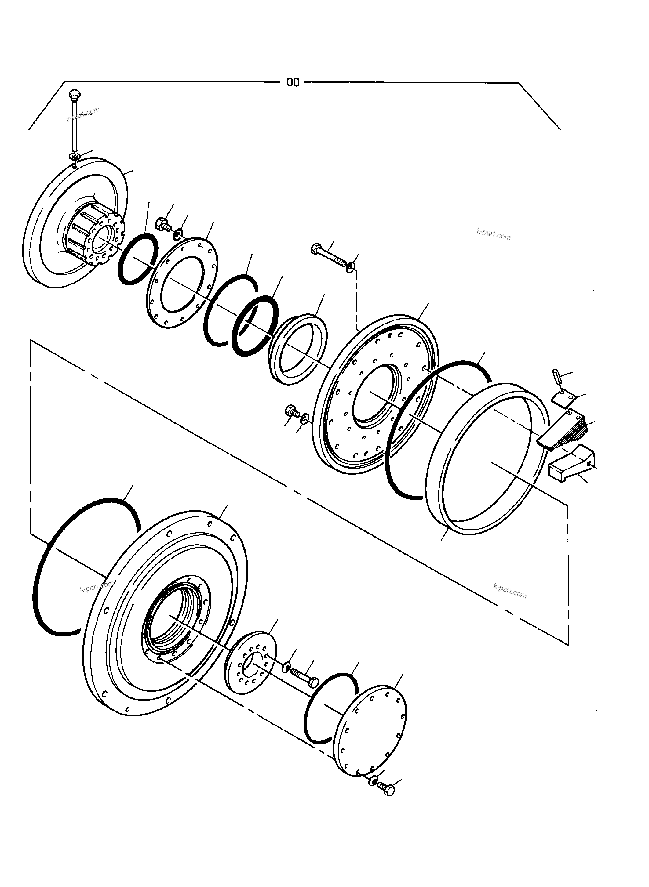 Komatsu parts book diagram for PC3000-6 S/N 46191: COUPLING