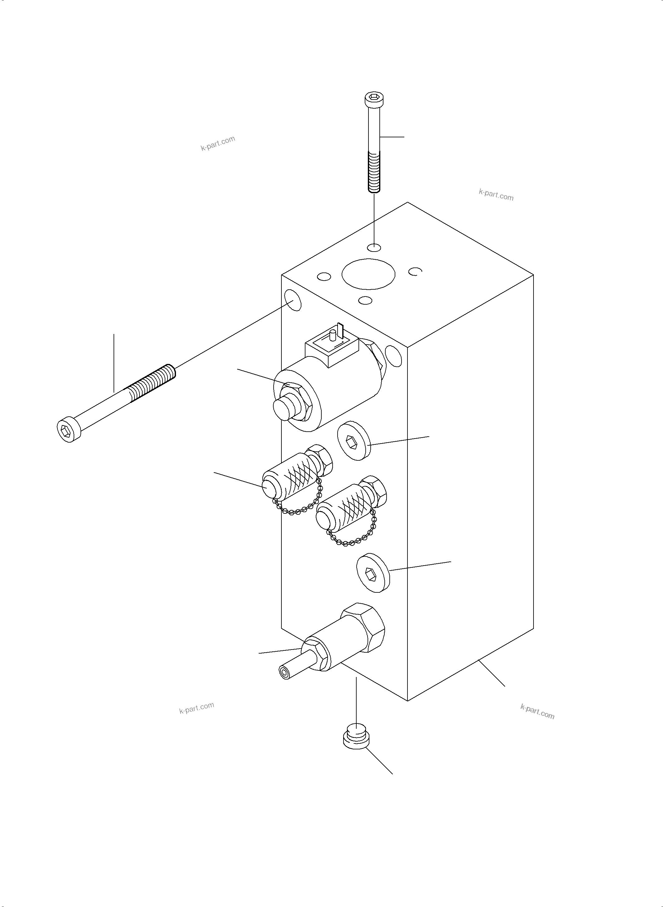 Komatsu parts book diagram for PC3000-6 S/N 46191: VALVE - TRAVELLING GEAR