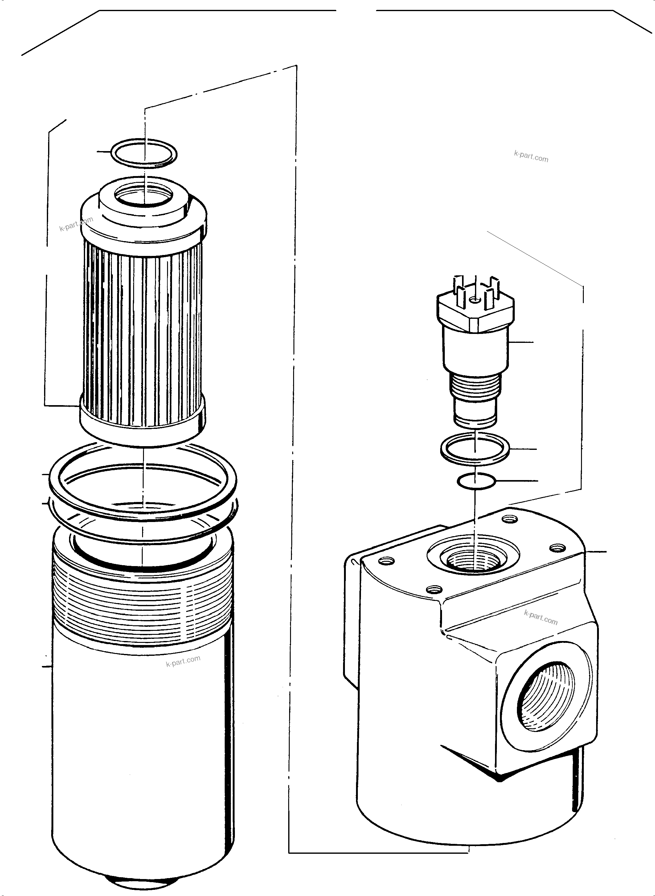 Komatsu parts book diagram for PC3000-6 S/N 46191: HYDRAULIC FILTER