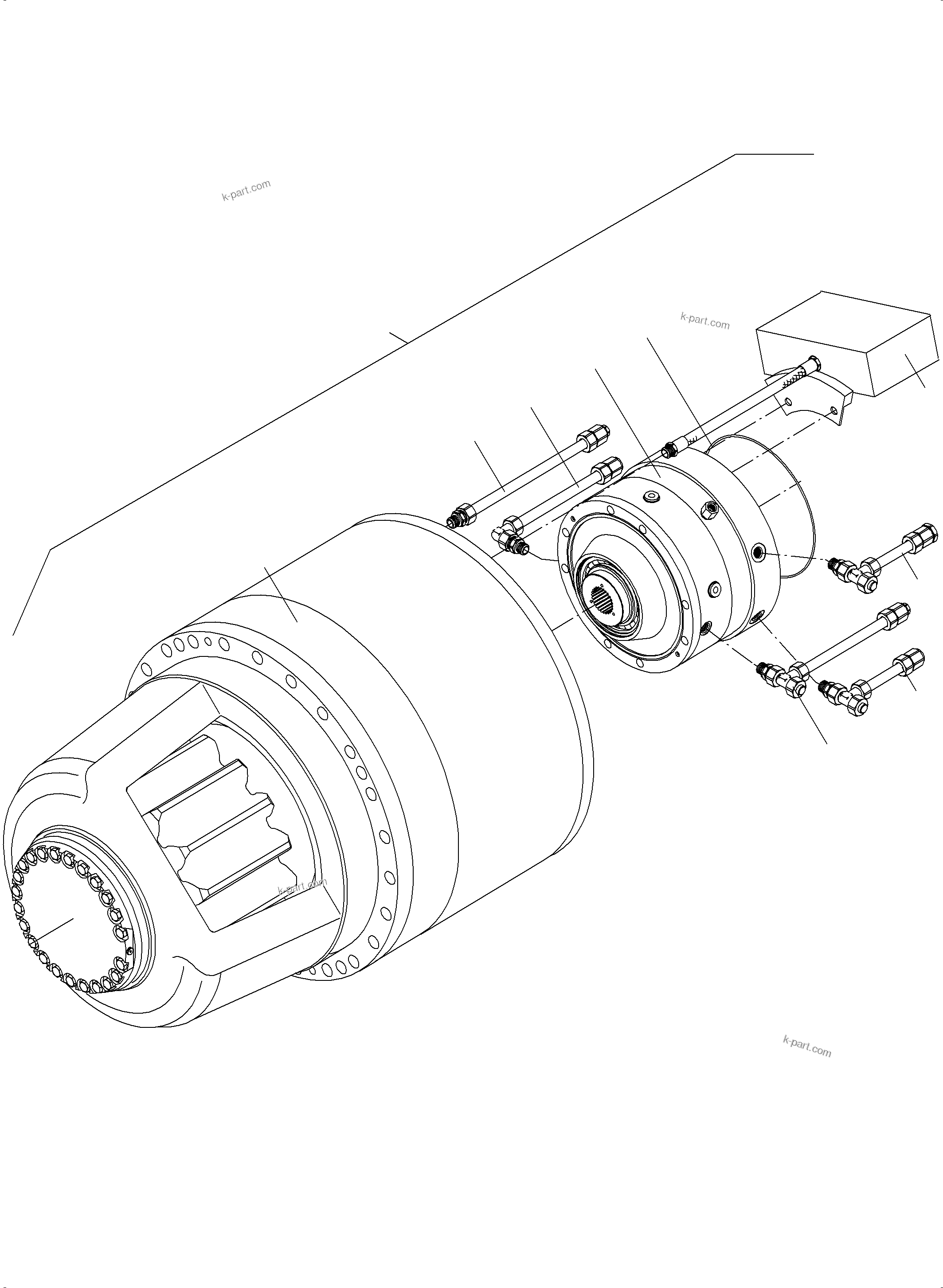 Komatsu parts book diagram for PC3000-6 S/N 46191: SLEW GEAR
