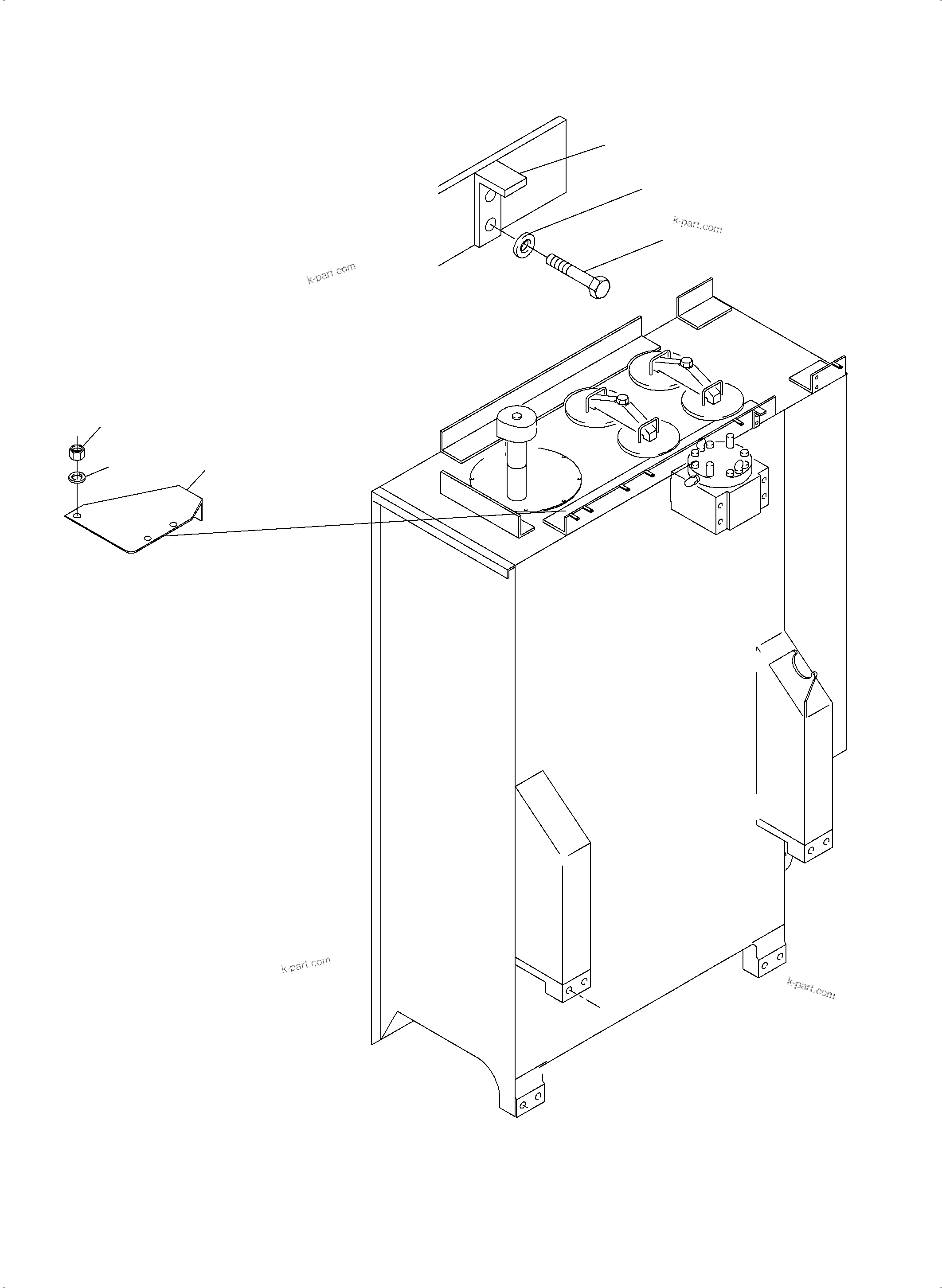 Komatsu parts book diagram for PC3000-6 S/N 46191: MAIN OIL TANK