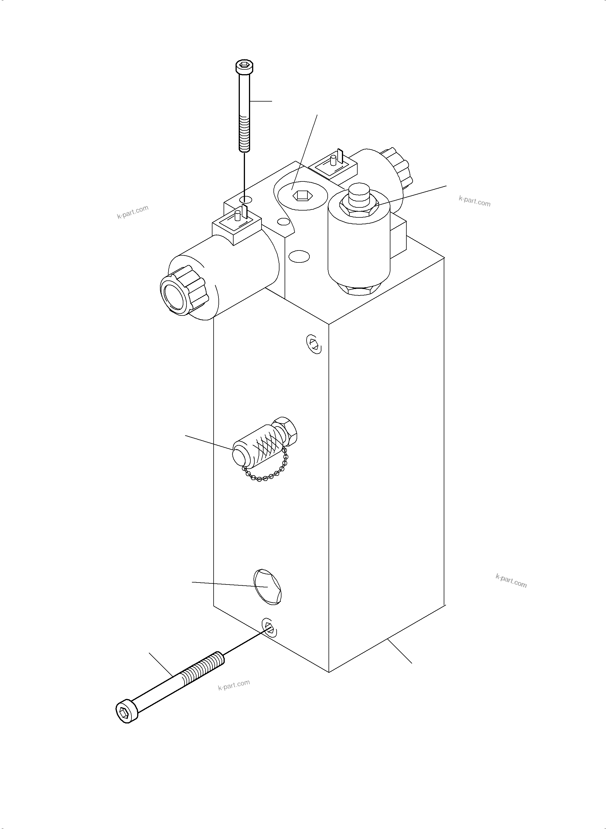 Komatsu parts book diagram for PC3000-6 S/N 46191: VALVE - REFUELING 45 BAR