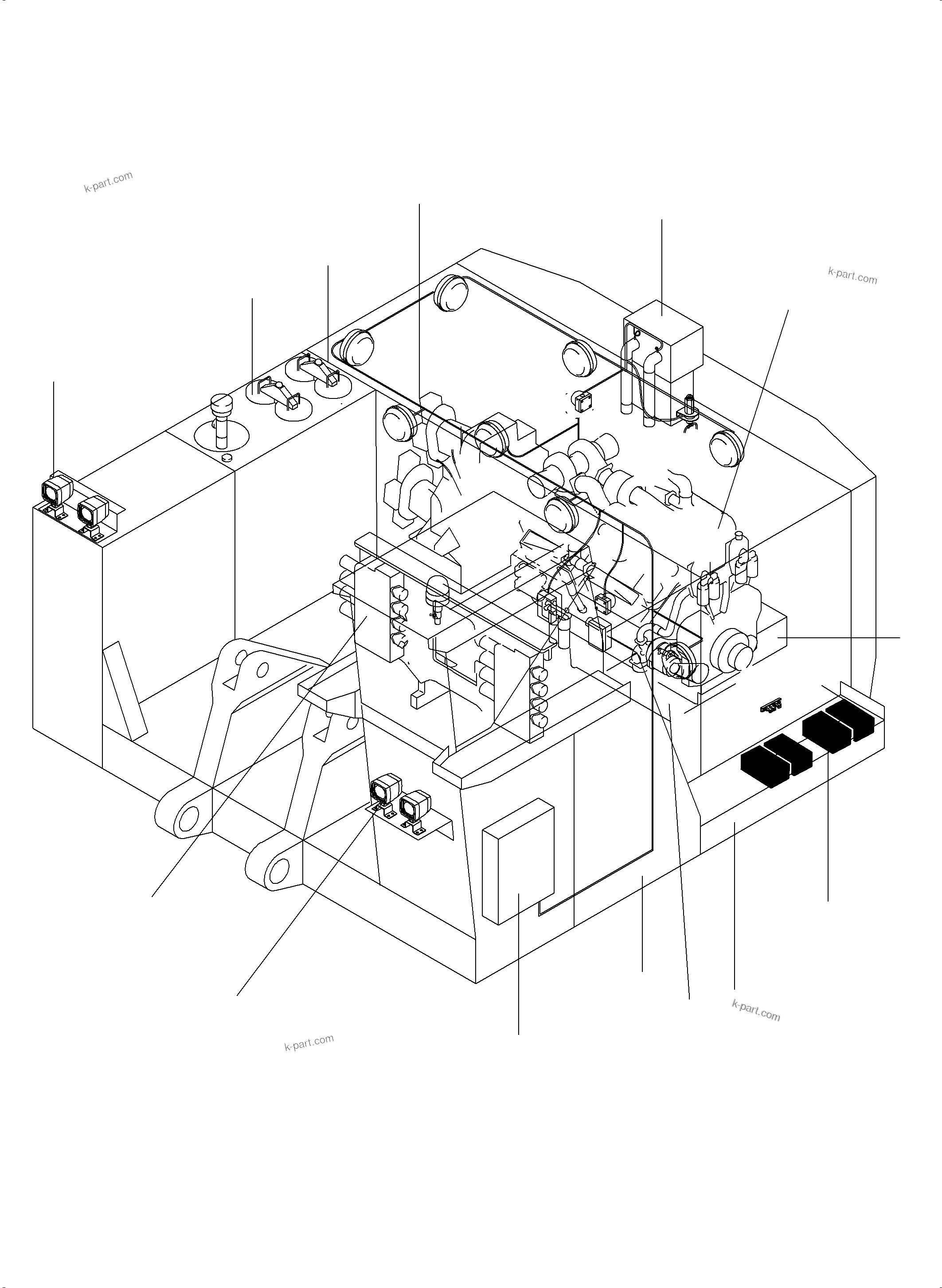 Komatsu parts book diagram for PC3000-6 S/N 46191: ELECTRIC EQUIPMENT