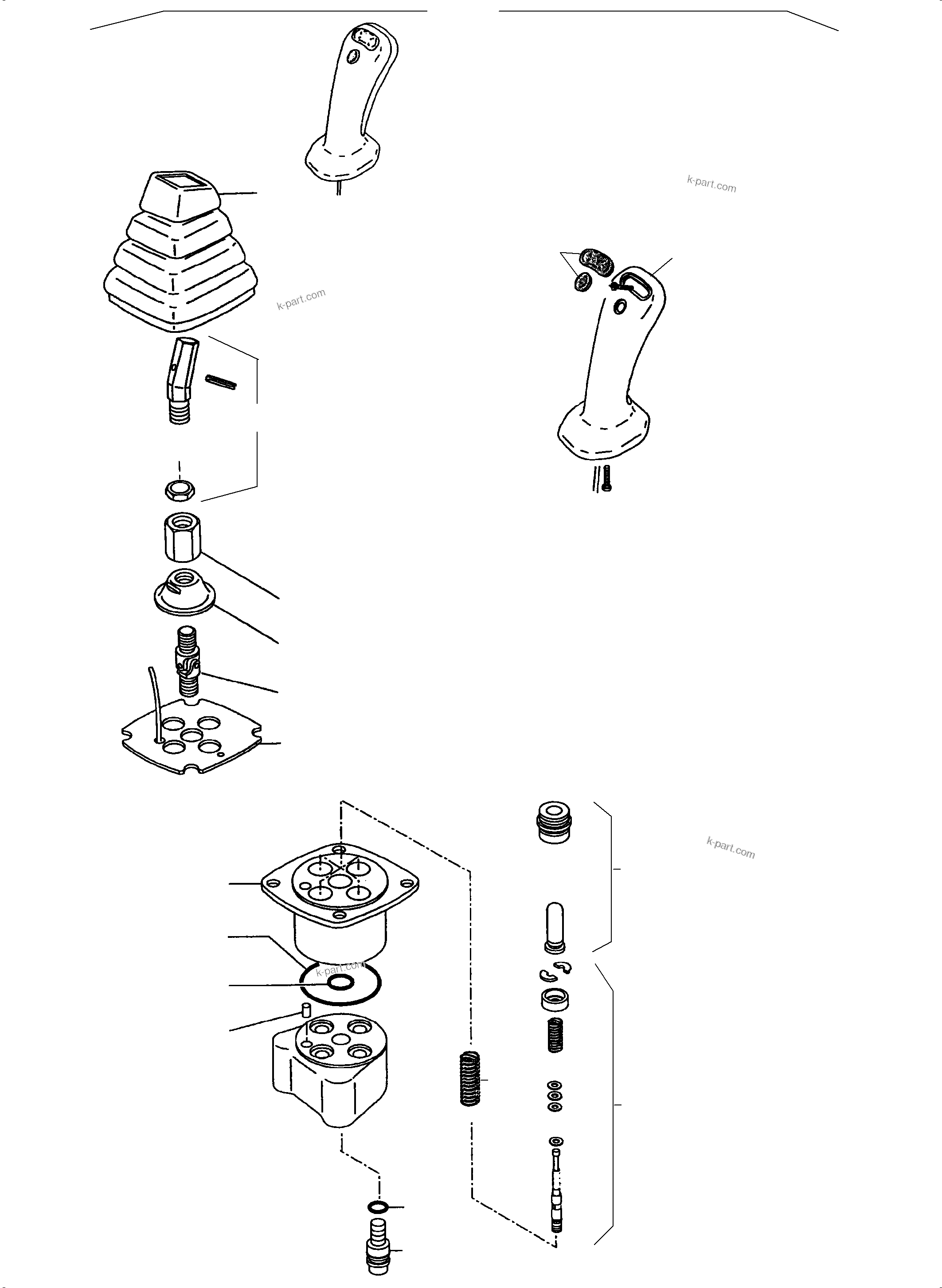 Komatsu parts book diagram for PC3000-6 S/N 46213: PILOT OIL UNIT