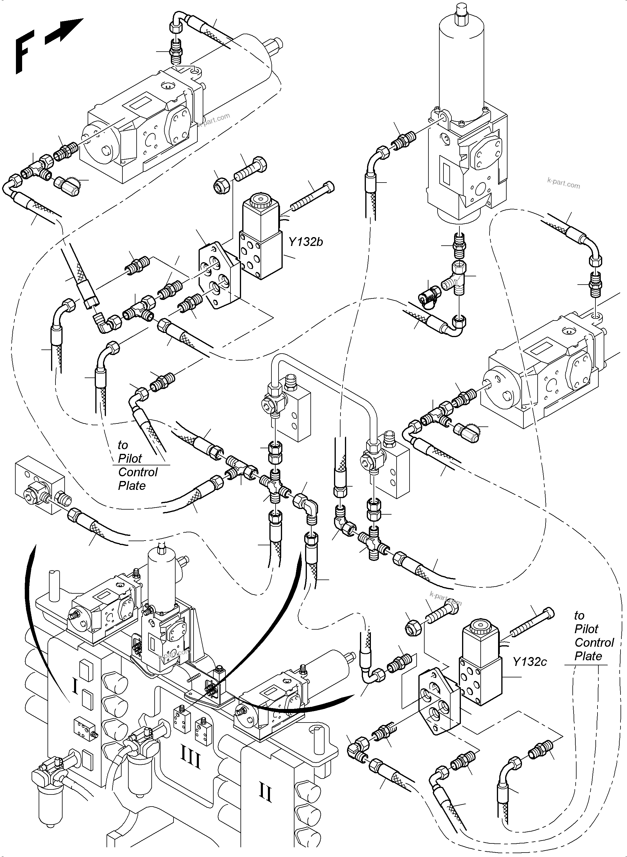 Komatsu parts book diagram for PC3000-6 S/N 46213: FLOAT POSITION