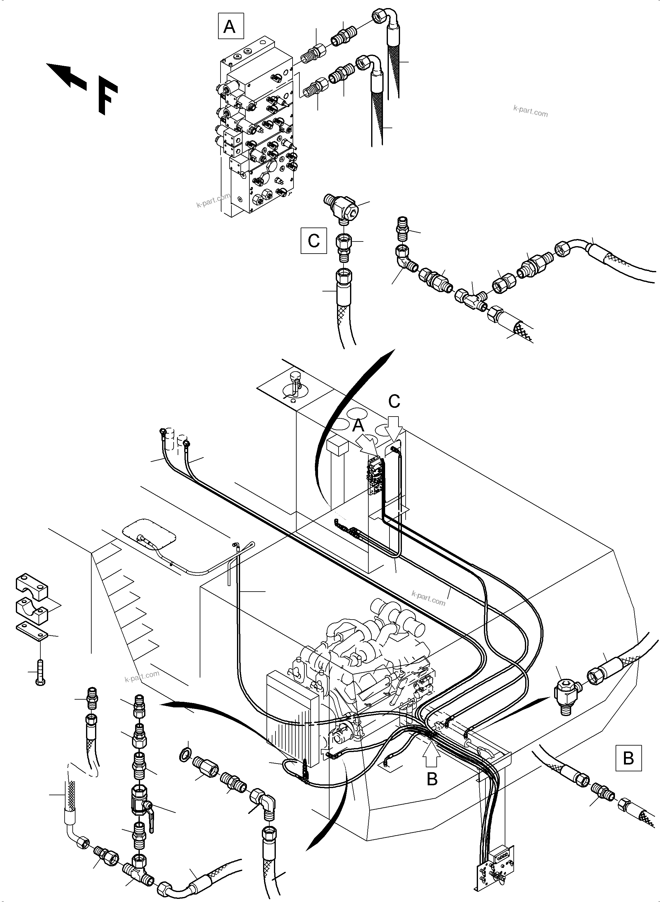 Komatsu parts book diagram for PC3000-6 S/N 46213: REFUELING EQUIPMENT