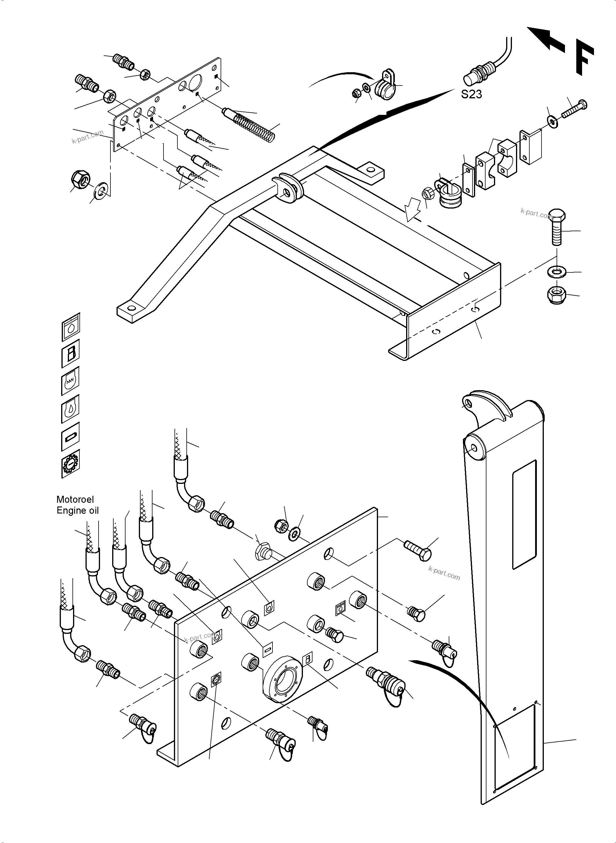 Komatsu parts book diagram for PC3000-6 S/N 46224: REFUELING EQUIPMENT