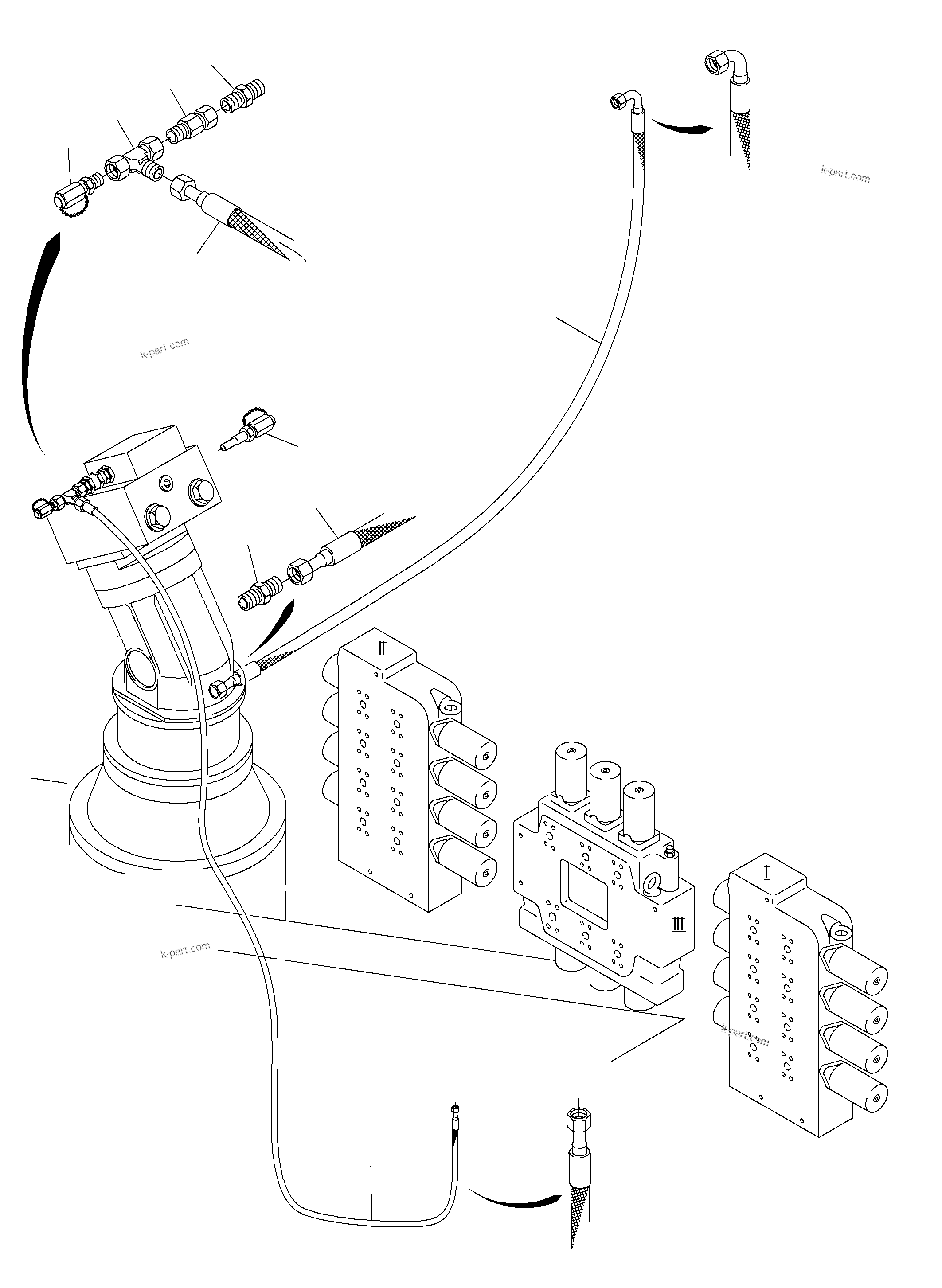 Komatsu parts book diagram for PC3000-6 S/N 46224: CONTROL SLEW GEAR (X,Y)