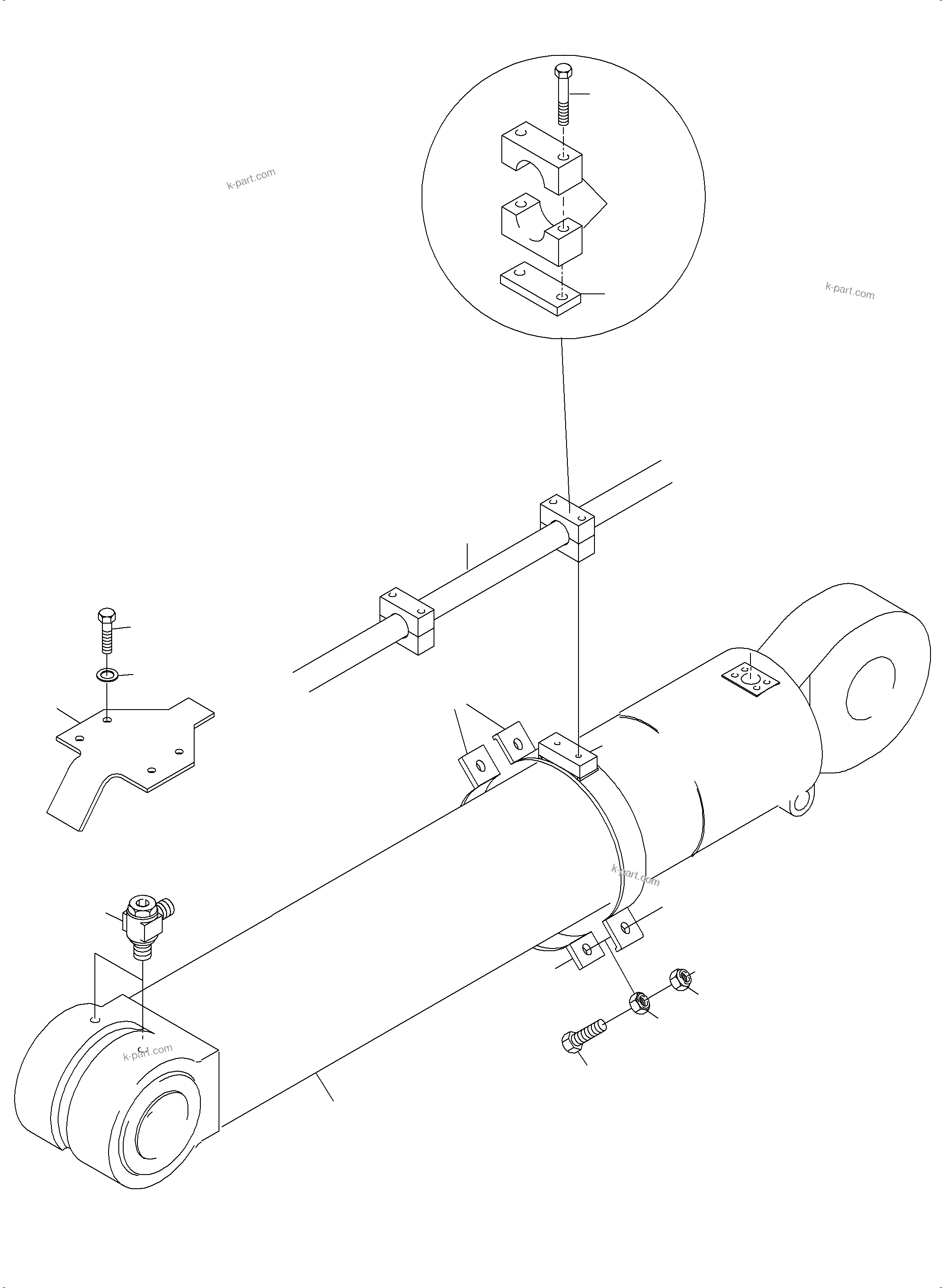 Komatsu parts book diagram for PC3000-6 S/N 46228: PIPES - BUCKET CYLINDER R.H. AND L.H.