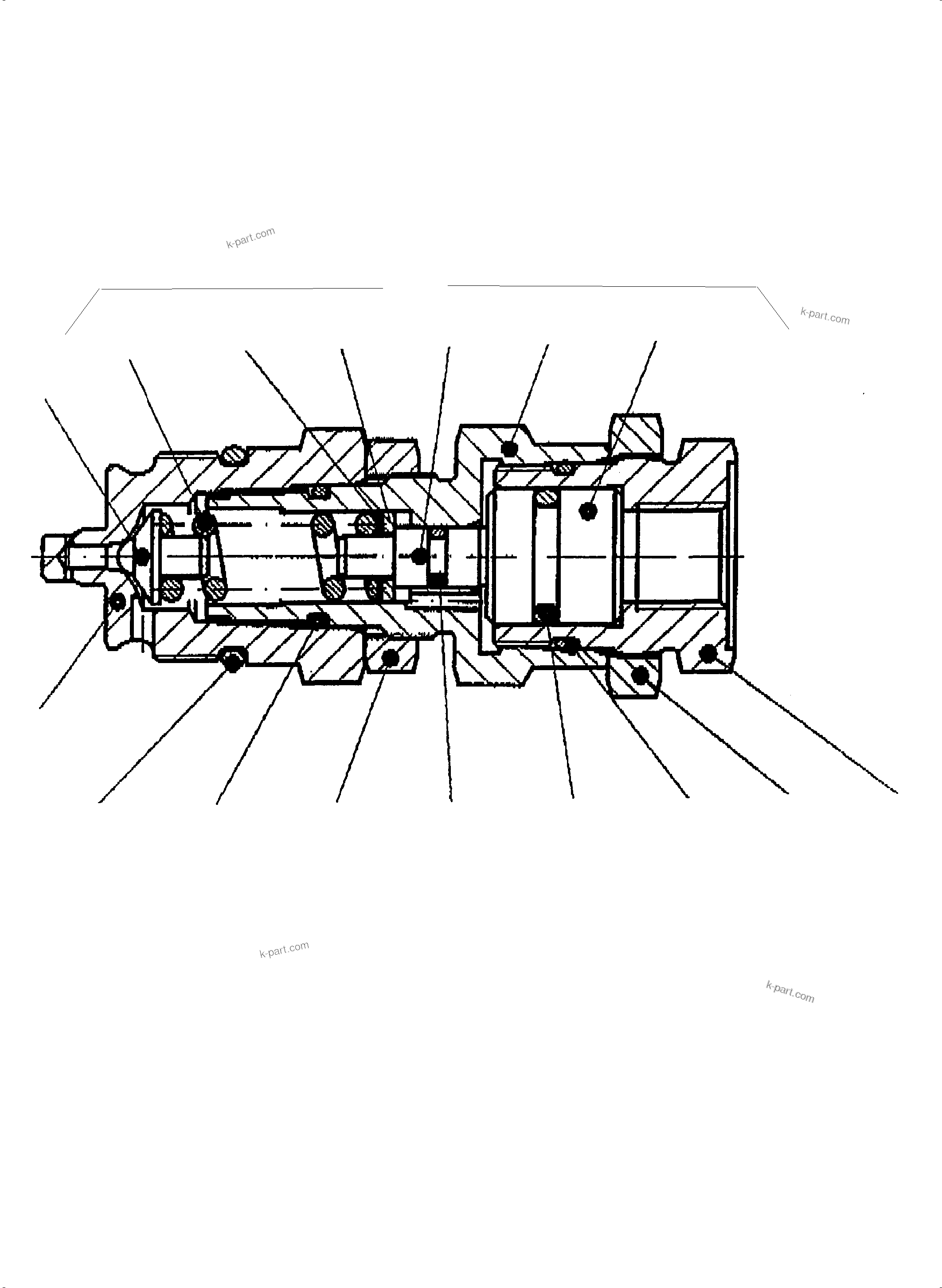 Komatsu parts book diagram for PC3000-6E S/N 46231: PRESSURE SEQUENCE STAGE