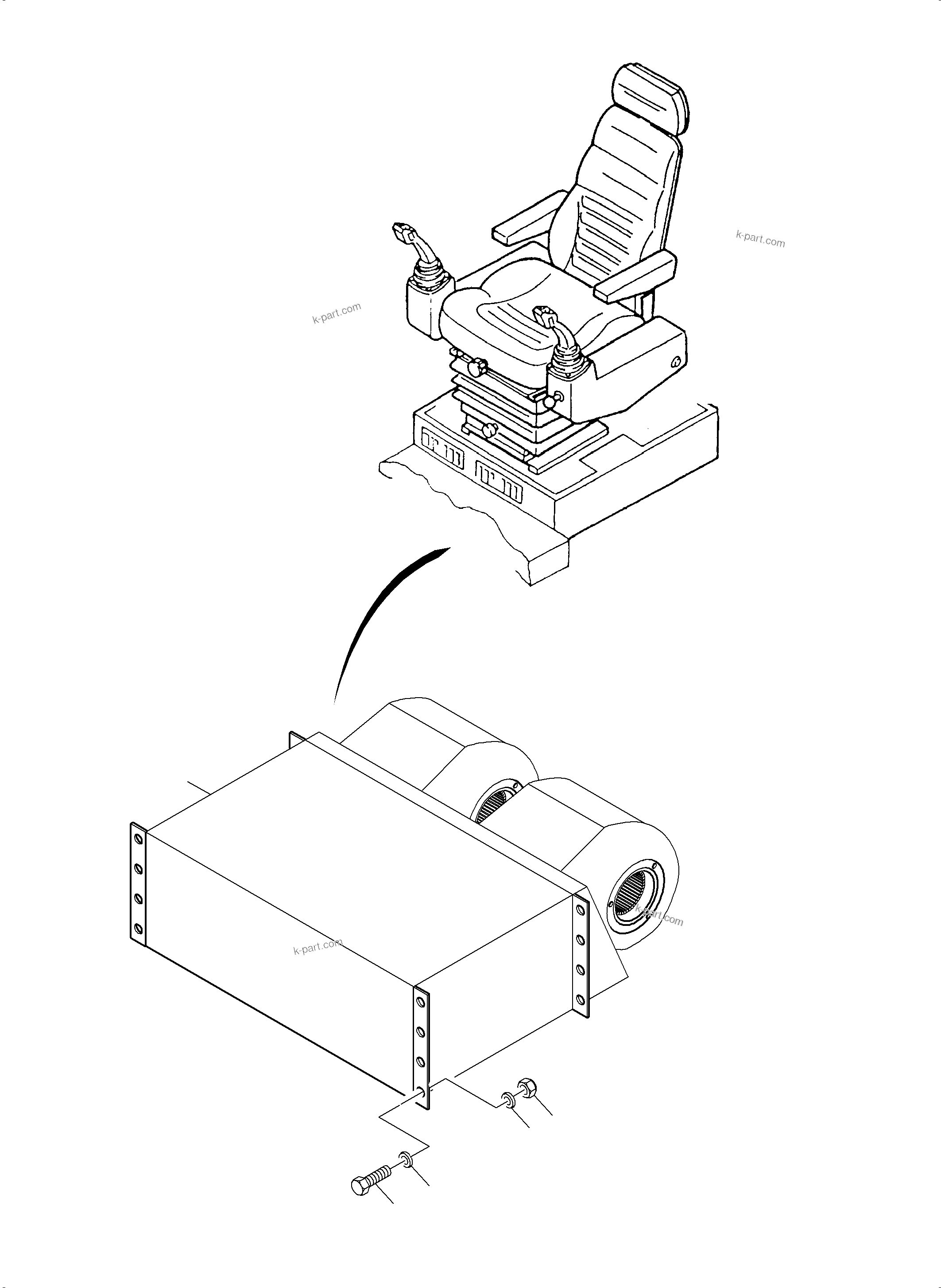 Komatsu parts book diagram for PC3000-6E S/N 46231: ELECTRIC HEATER