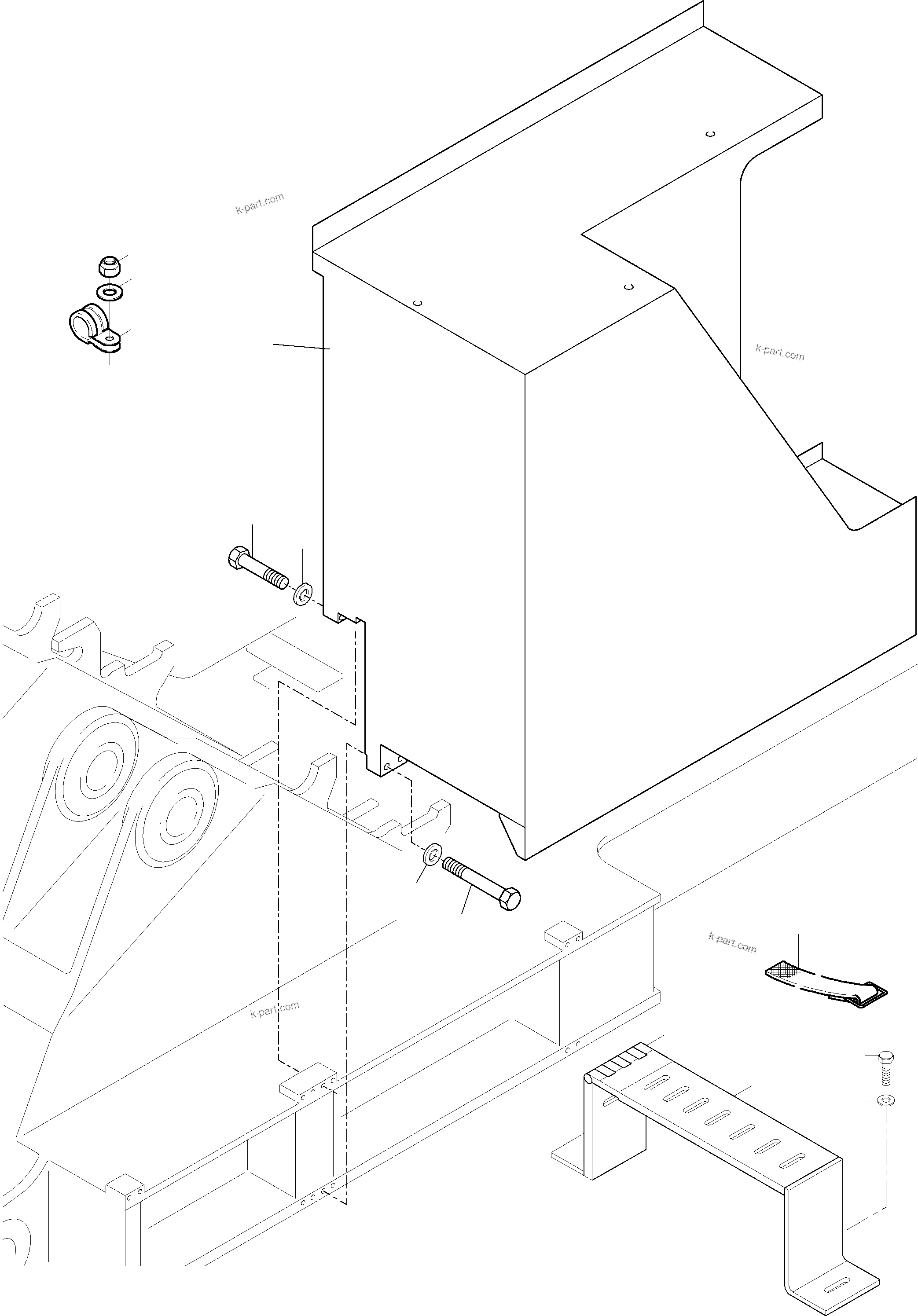 Komatsu parts book diagram for PC3000-6E S/N 46231: SWITCH CABINET, MOUNTING