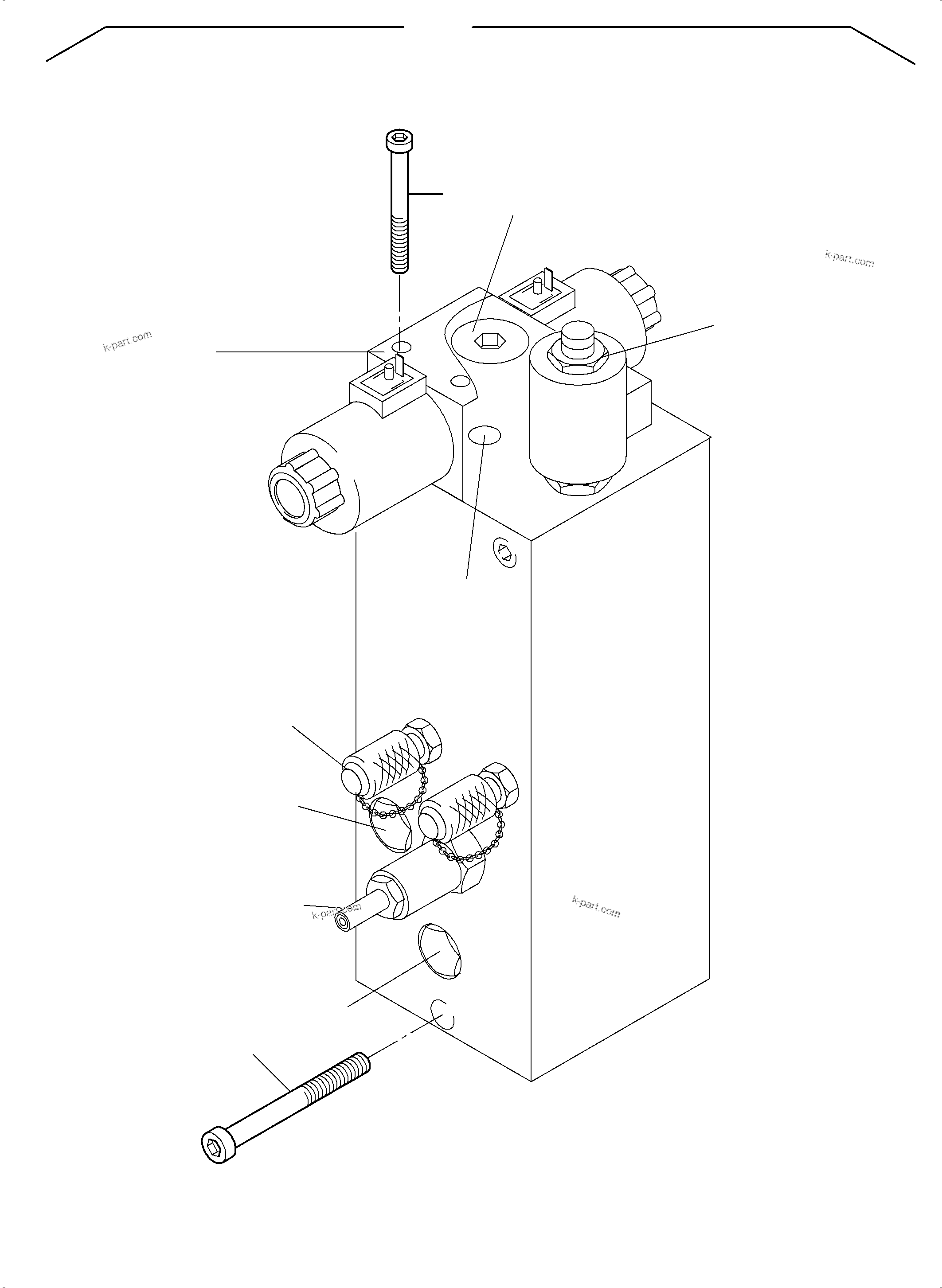 Komatsu parts book diagram for PC3000-6E S/N 46231: VALVE - LADDER 60 BAR