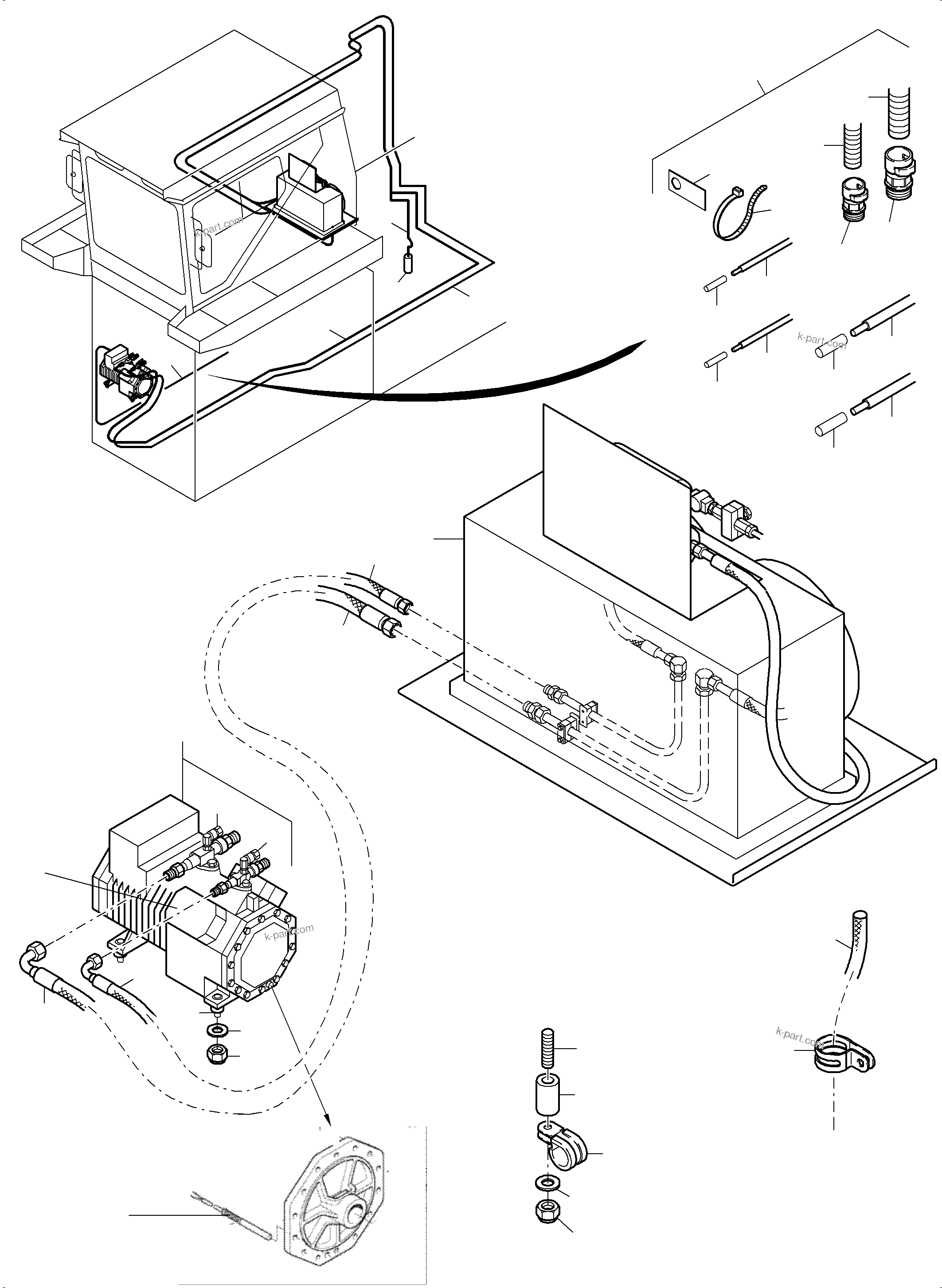 Komatsu parts book diagram for PC3000-6E S/N 46231: AIR CONDITION ARR.