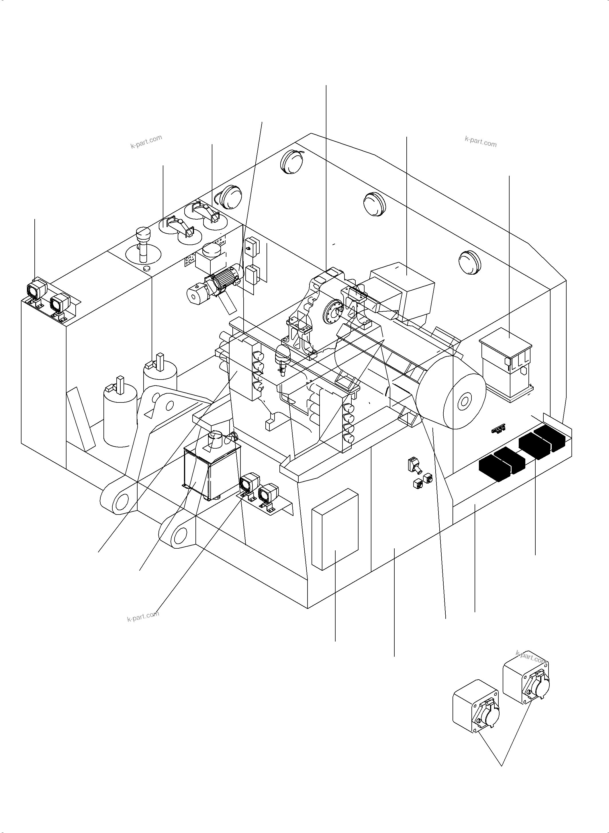 Komatsu parts book diagram for PC3000-6E S/N 46231: ELECTRIC EQUIPMENT