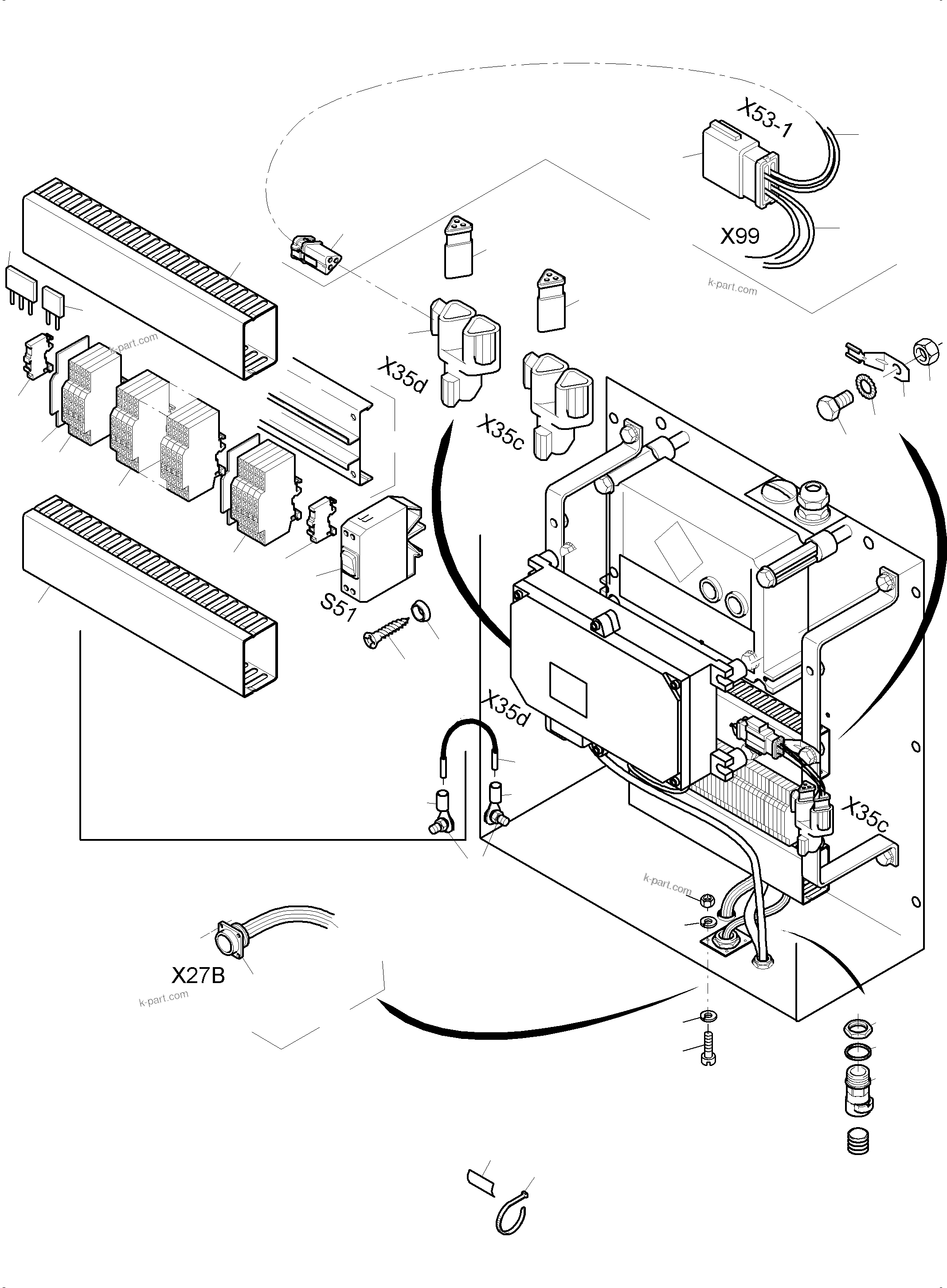 Komatsu parts book diagram for PC3000-6E S/N 46231: TERMINALBOX KOMTRAX