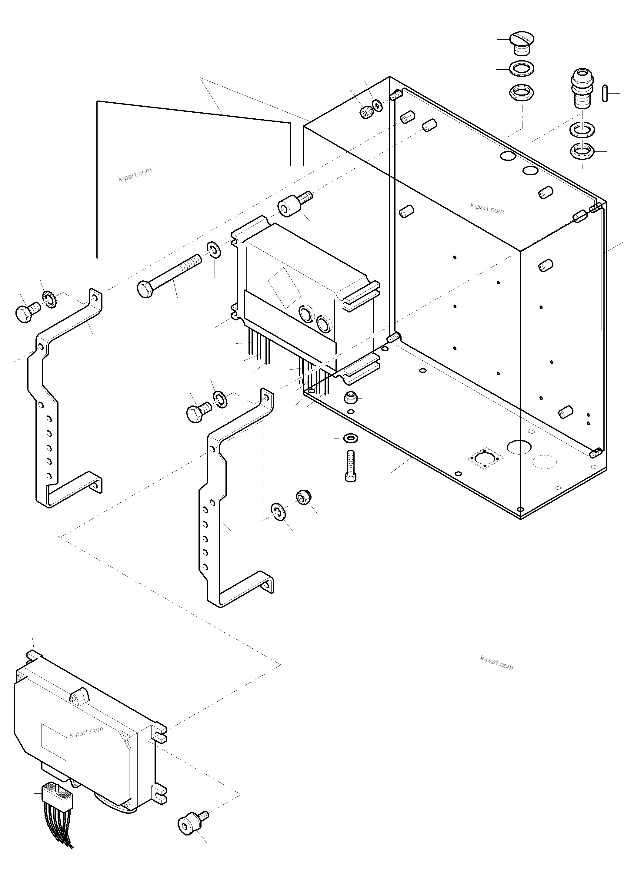 Komatsu parts book diagram for PC3000-6E S/N 46231: TERMINALBOX KOMTRAX