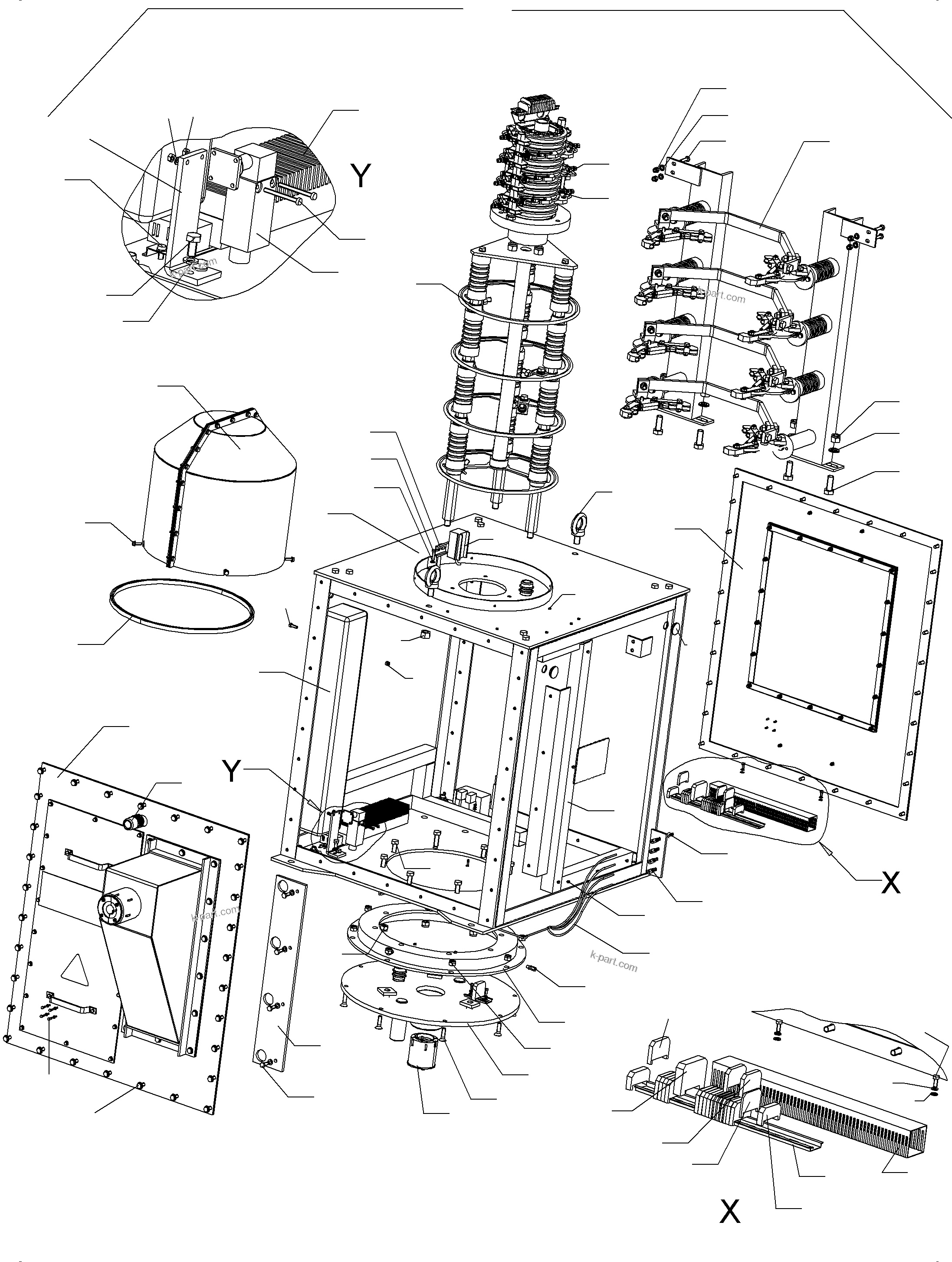 Komatsu parts book diagram for PC3000-6E S/N 46231: SLIP RING