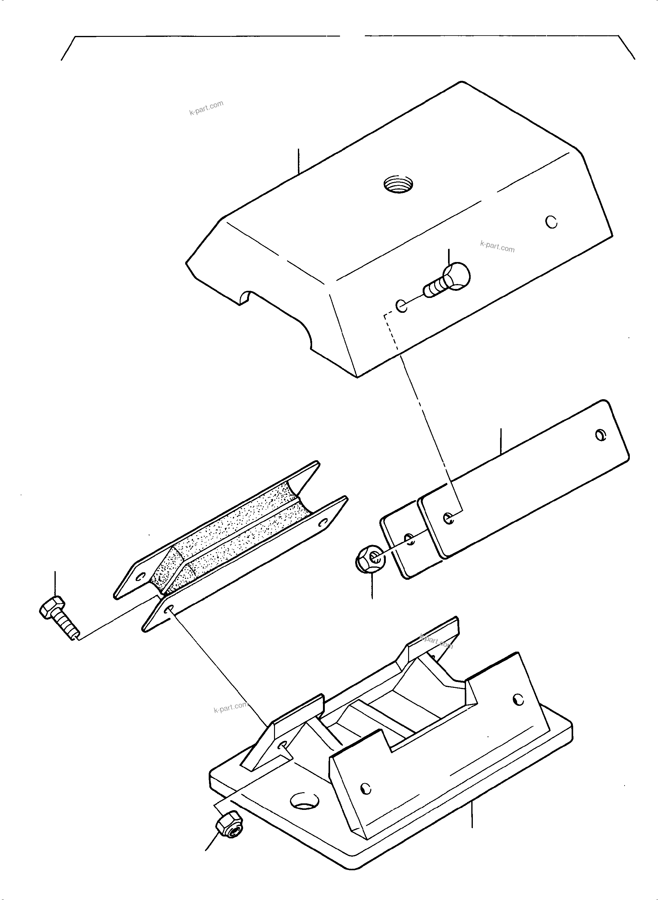 Komatsu parts book diagram for PC3000-6 S/N 46247: ENGINE MOUNTING