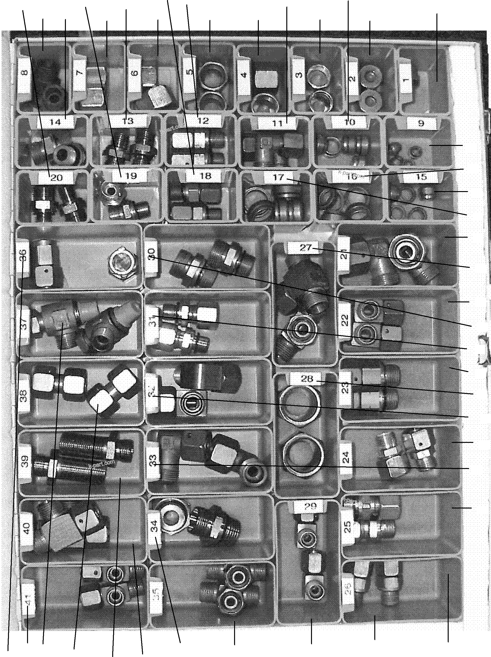 Komatsu parts book diagram for PC3000-6 S/N 46247: UNION KIT