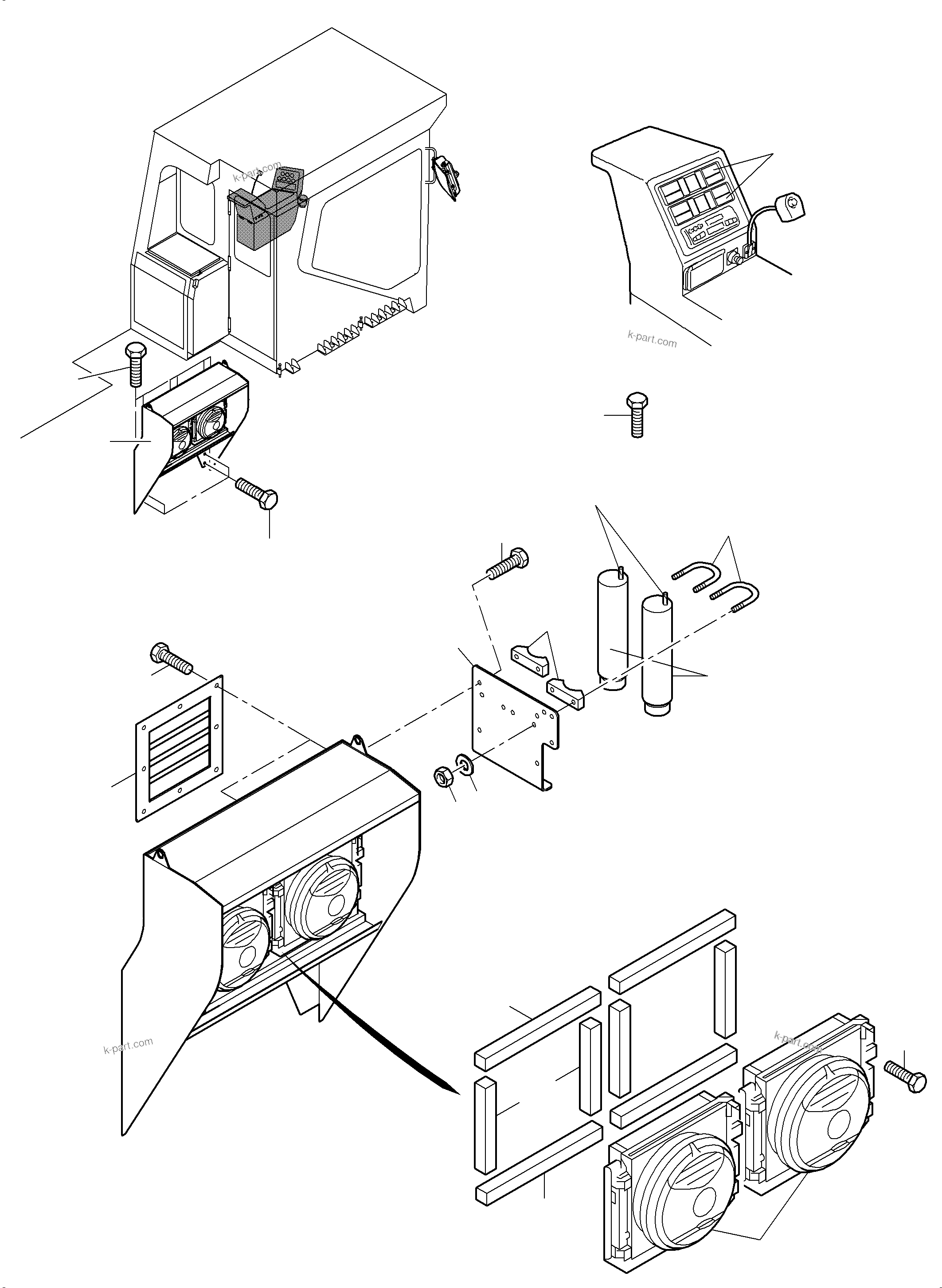 Komatsu parts book diagram for PC3000-6 S/N 46247: AIR CONDITIONING SYSTEM