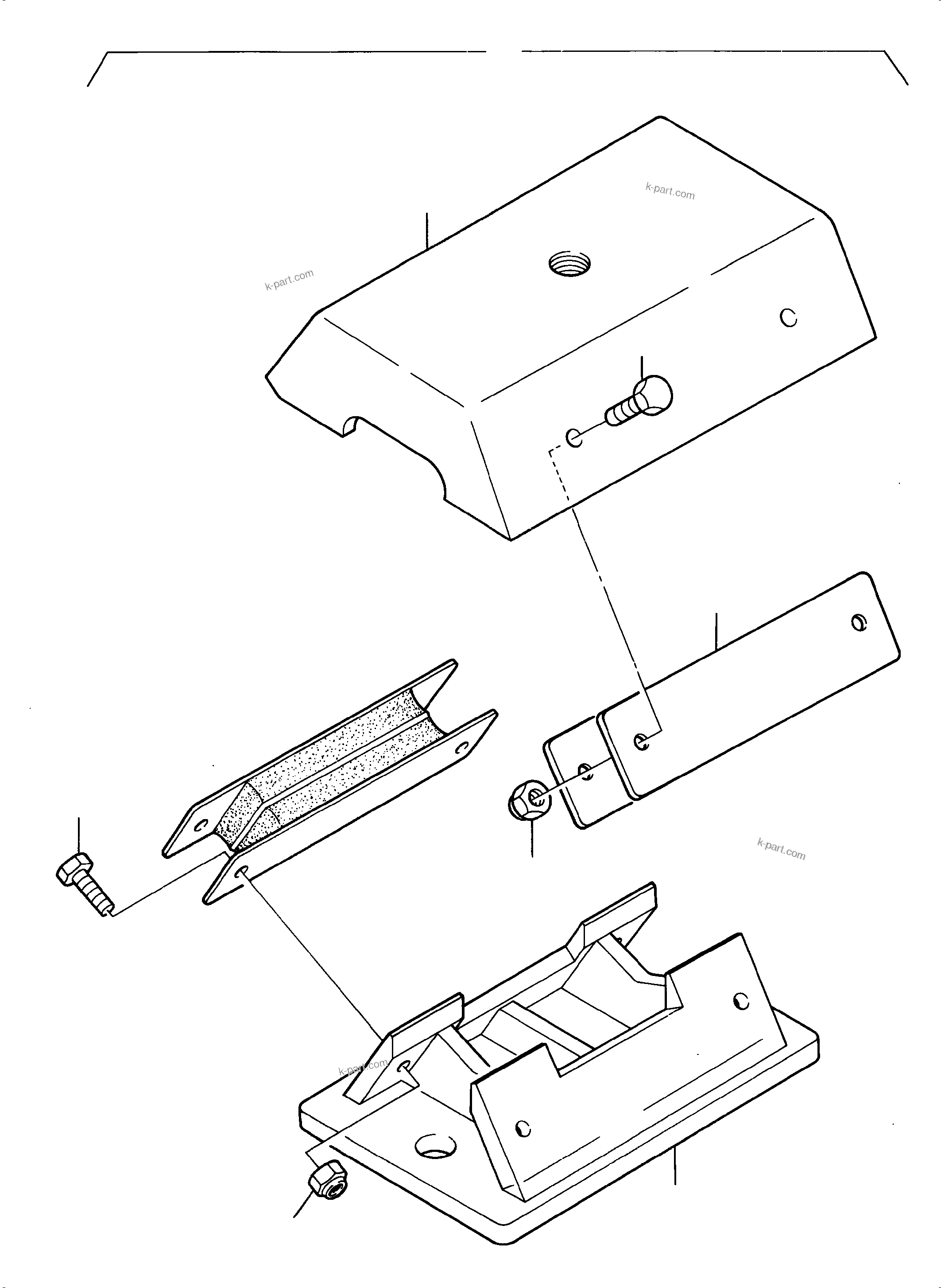 Komatsu parts book diagram for PC3000-6 S/N 46252: ENGINE MOUNTING