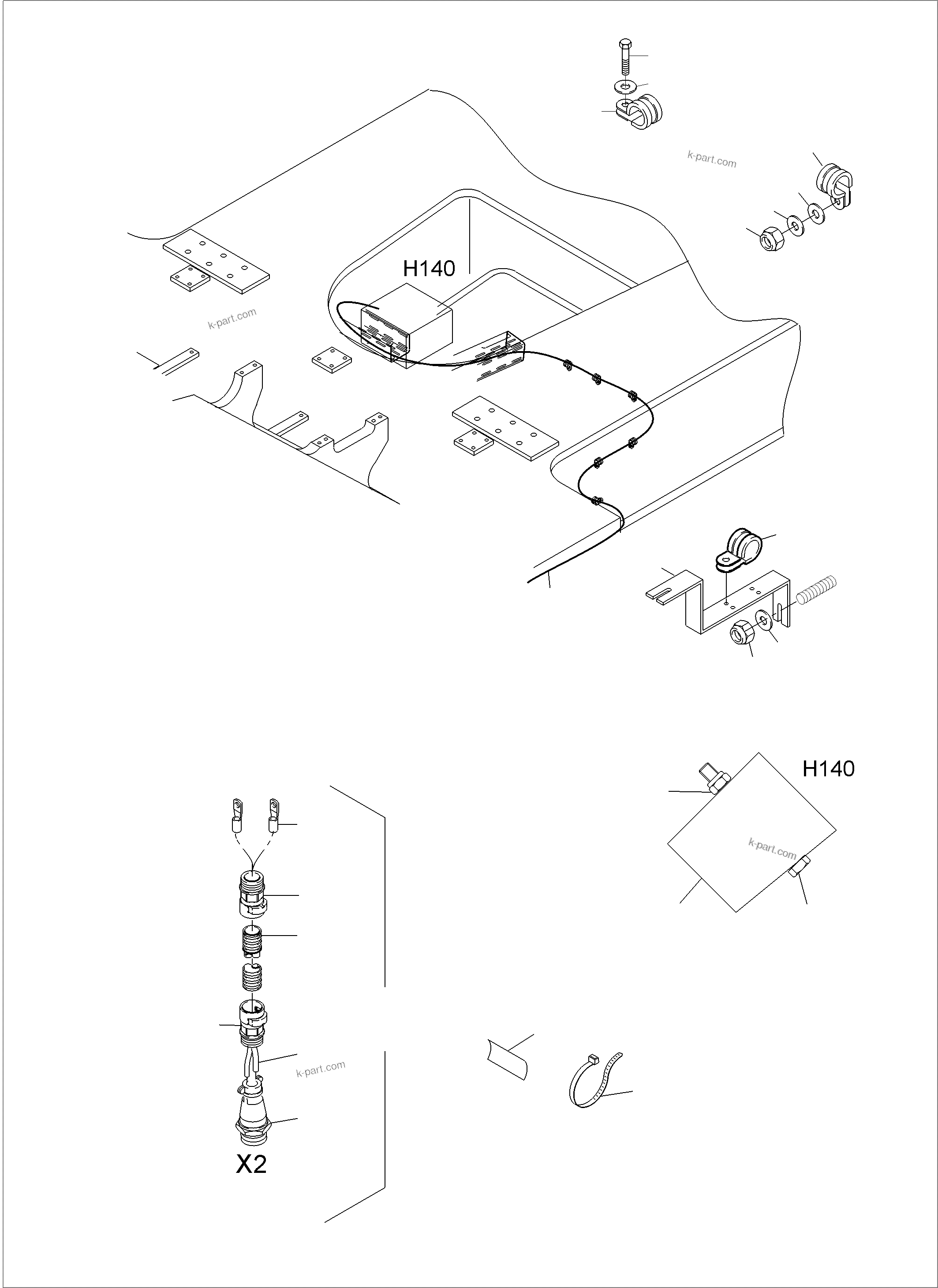 Komatsu parts book diagram for PC3000-6 S/N 46252: MOVEMENT SIGNAL ARR.