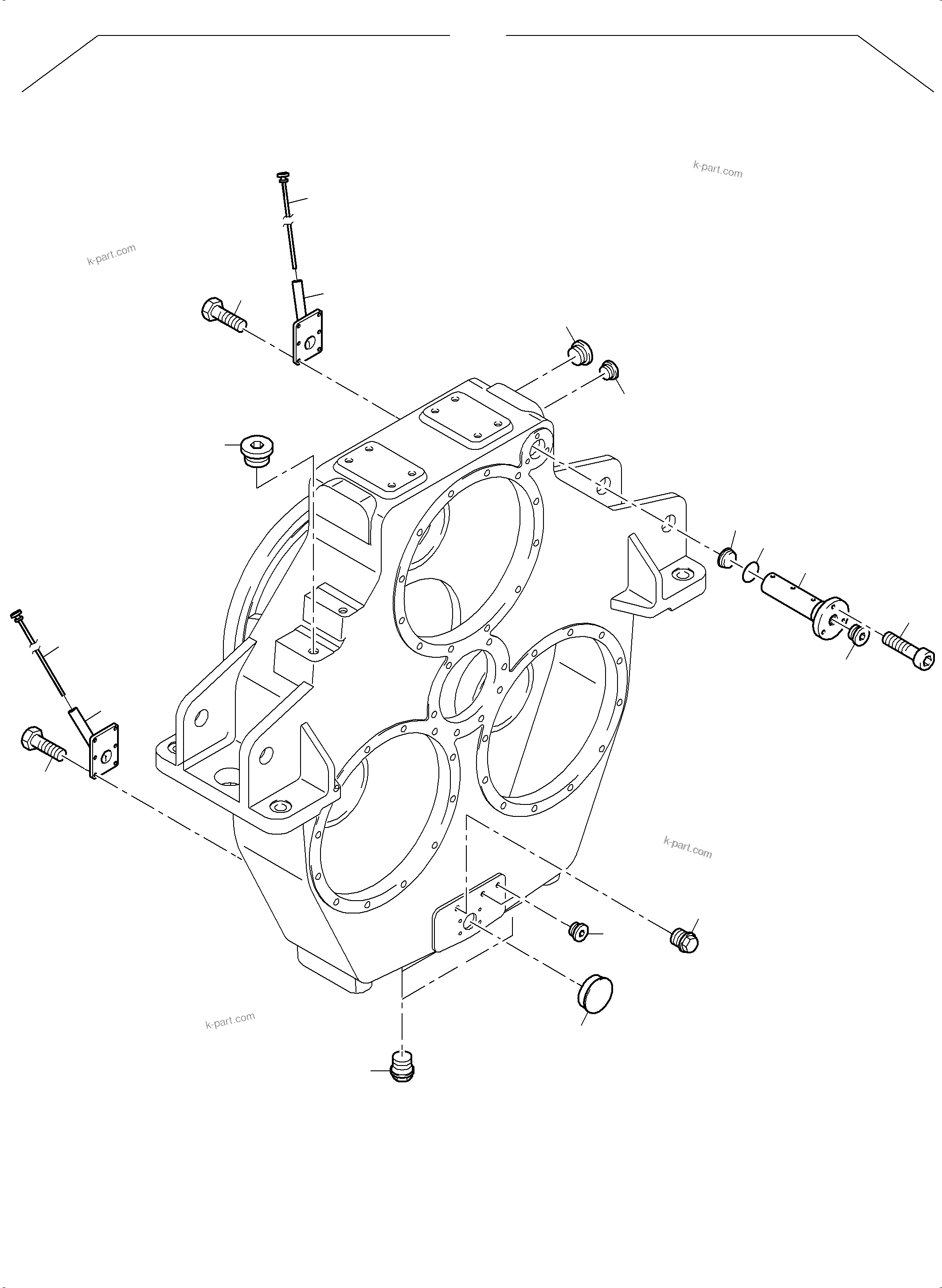 Komatsu parts book diagram for PC3000-6 S/N 46252: PUMP DISTRIBUTOR GEAR
