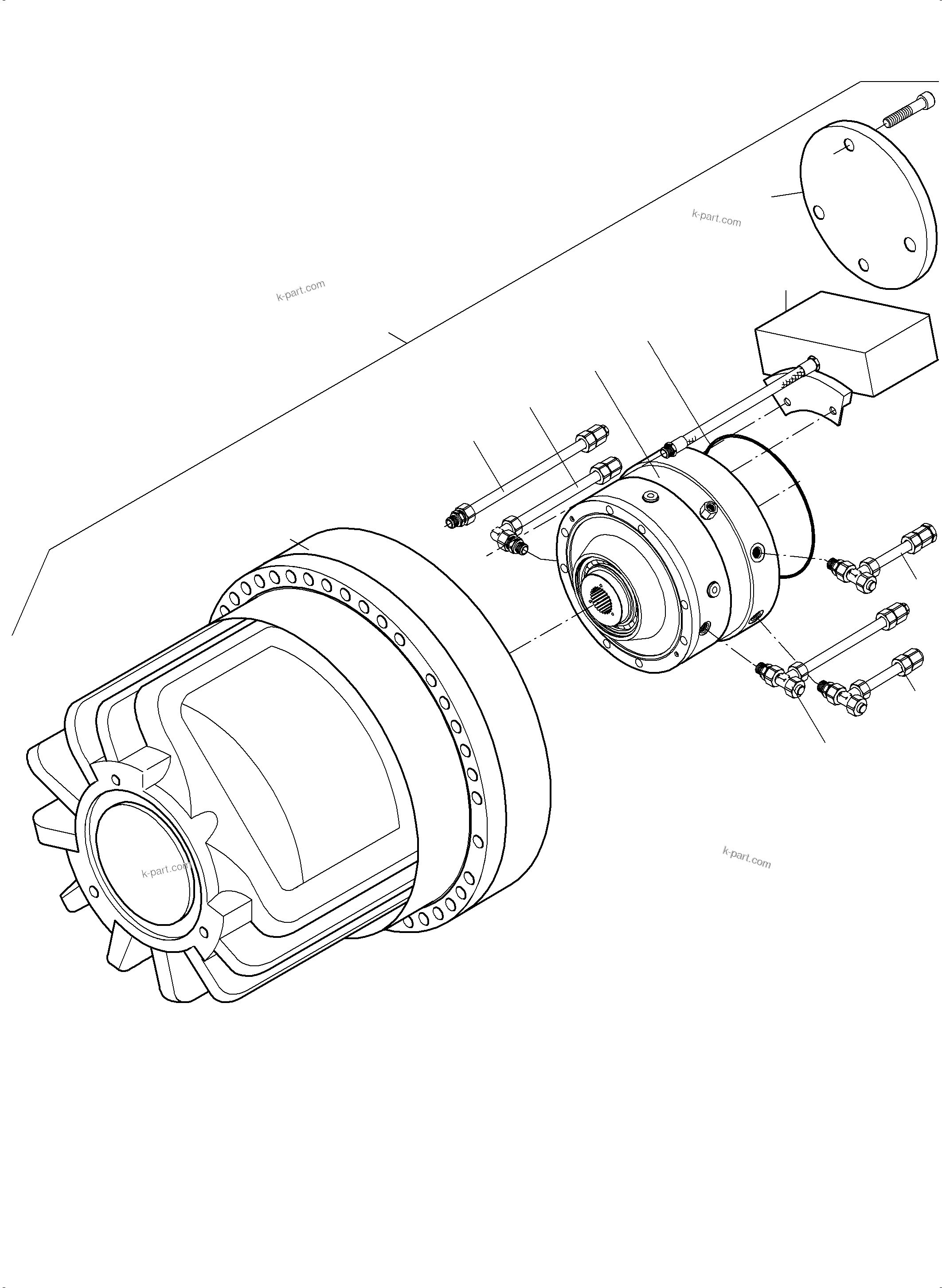 Komatsu parts book diagram for PC3000-6 S/N 46252: SLEW GEAR