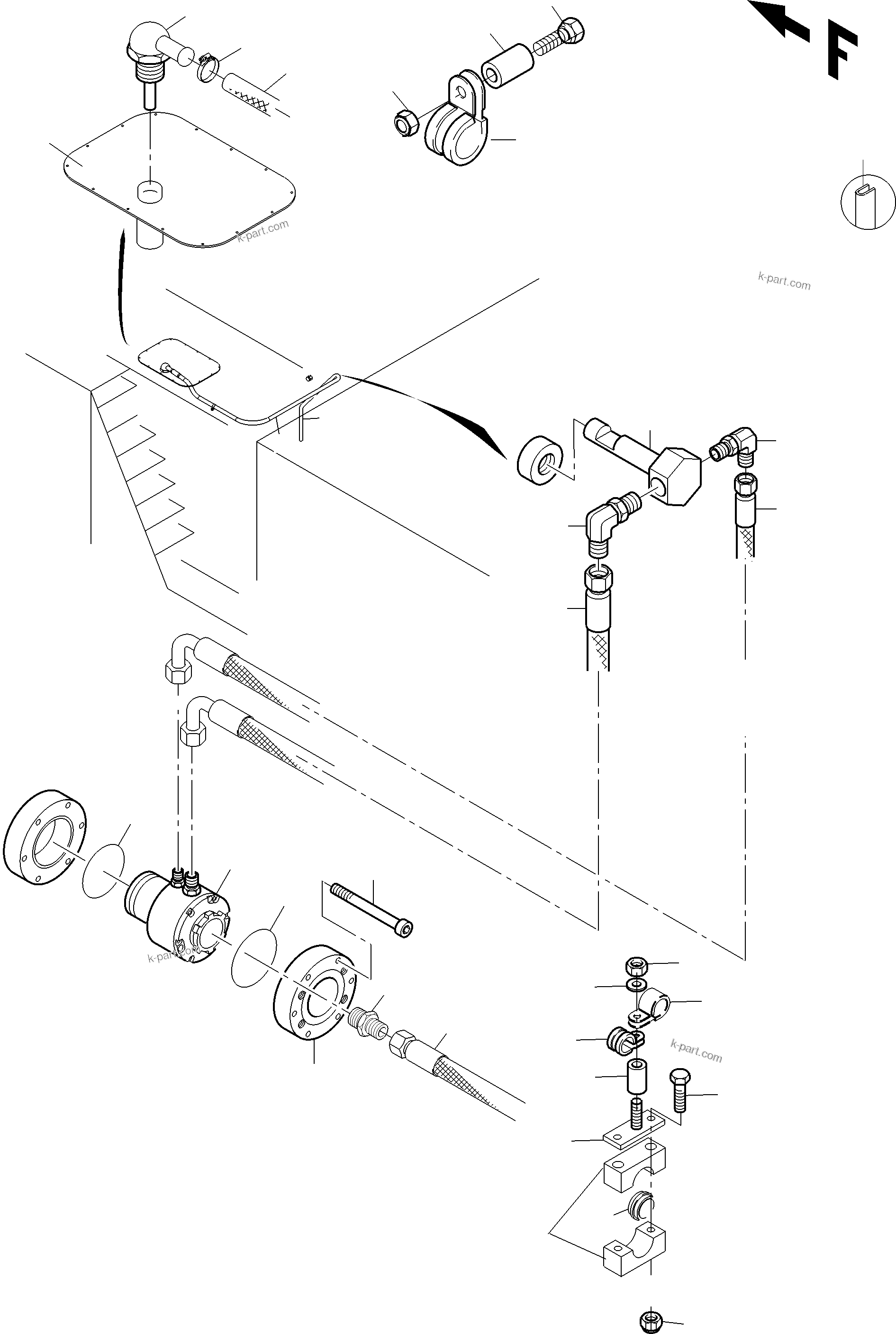 Komatsu parts book diagram for PC3000-6 S/N 46252: REFUELING EQUIPMENT