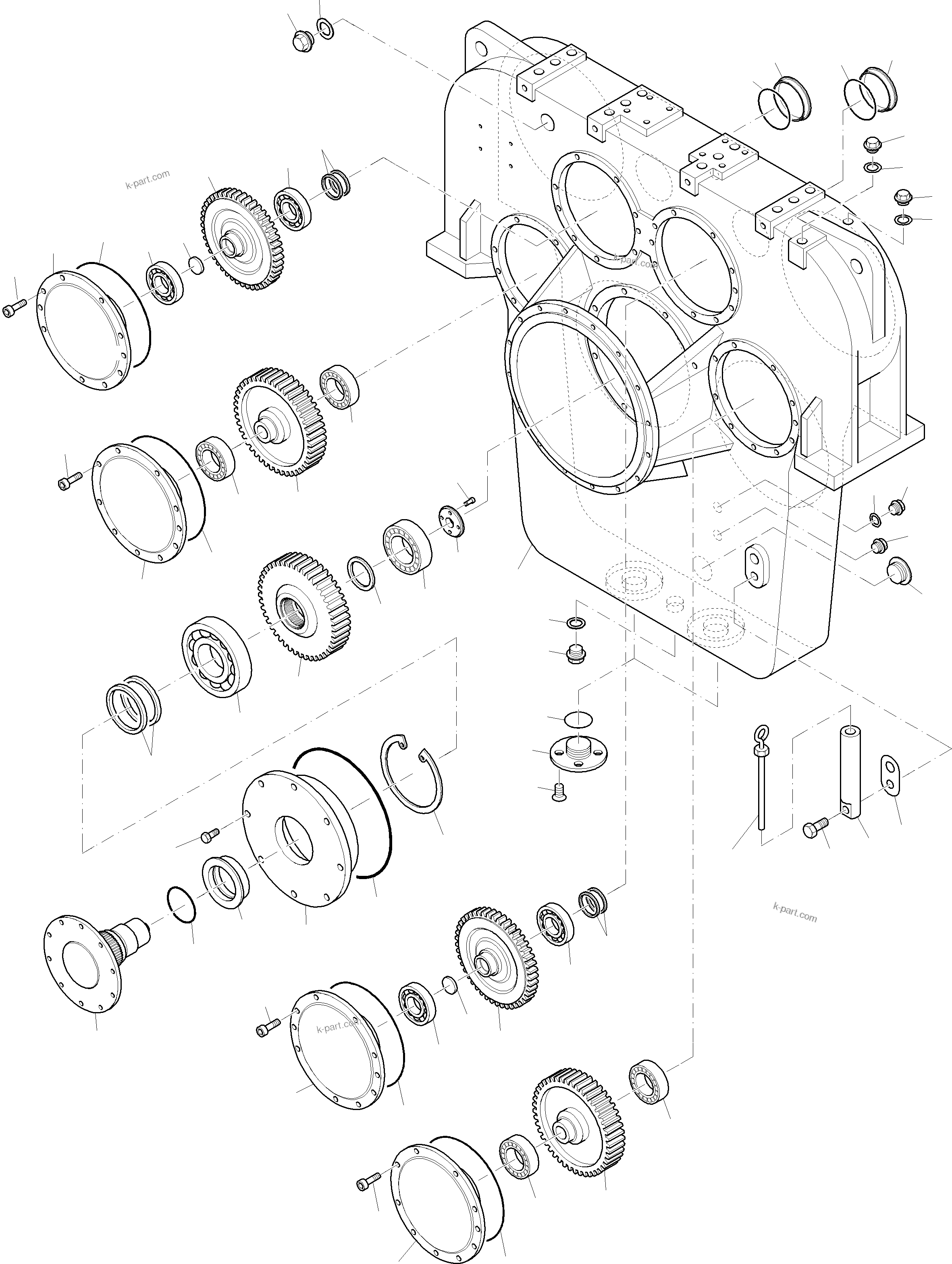 Komatsu parts book diagram for PC4000-6 S/N 58125: PUMP DISTRIBUTOR GEAR