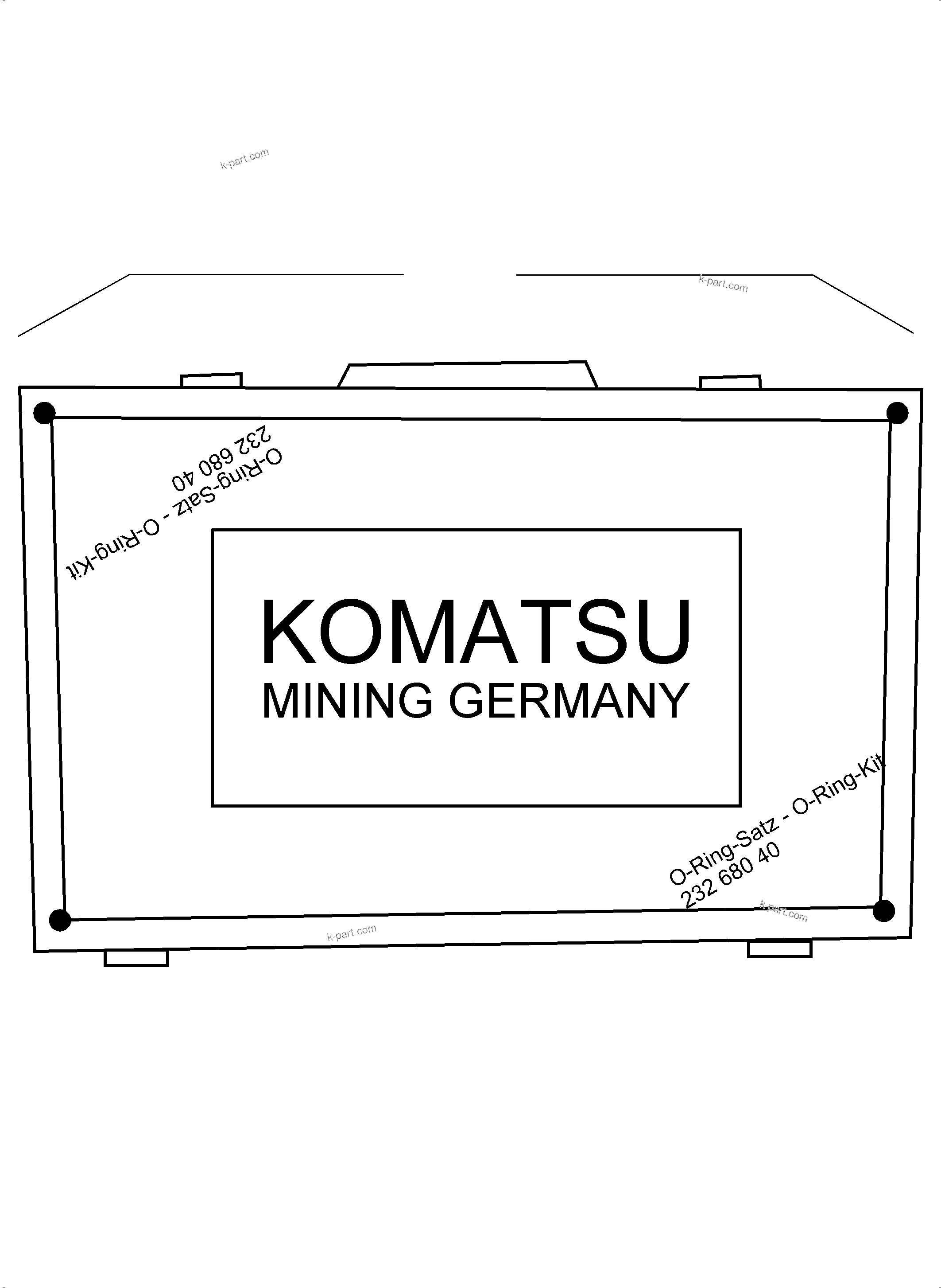 Komatsu parts book diagram for PC4000-6 S/N 58125: O-RING-KIT