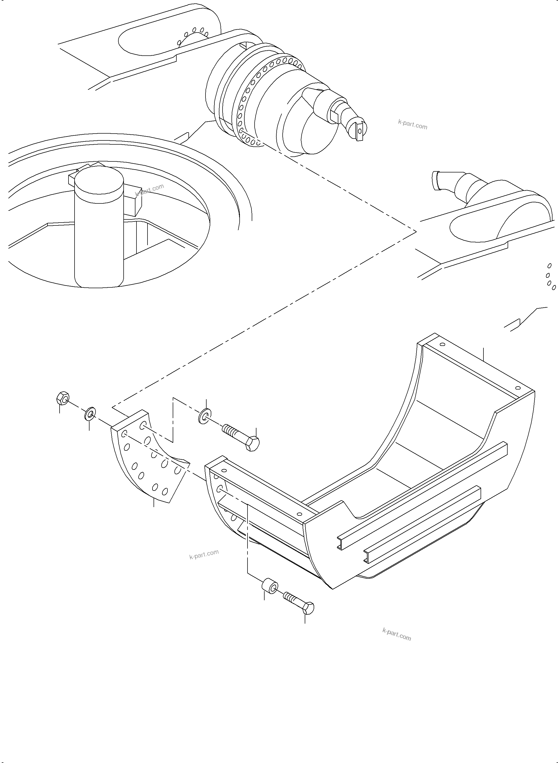 Komatsu parts book diagram for PC4000-6 S/N 58125: PROTECTING CAGE