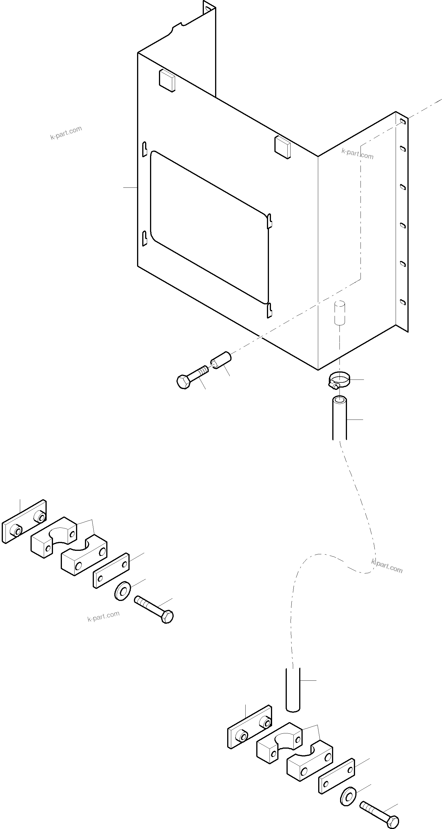 Komatsu parts book diagram for PC4000-6 S/N 58125: FUEL LINES WITH SEPARATOR