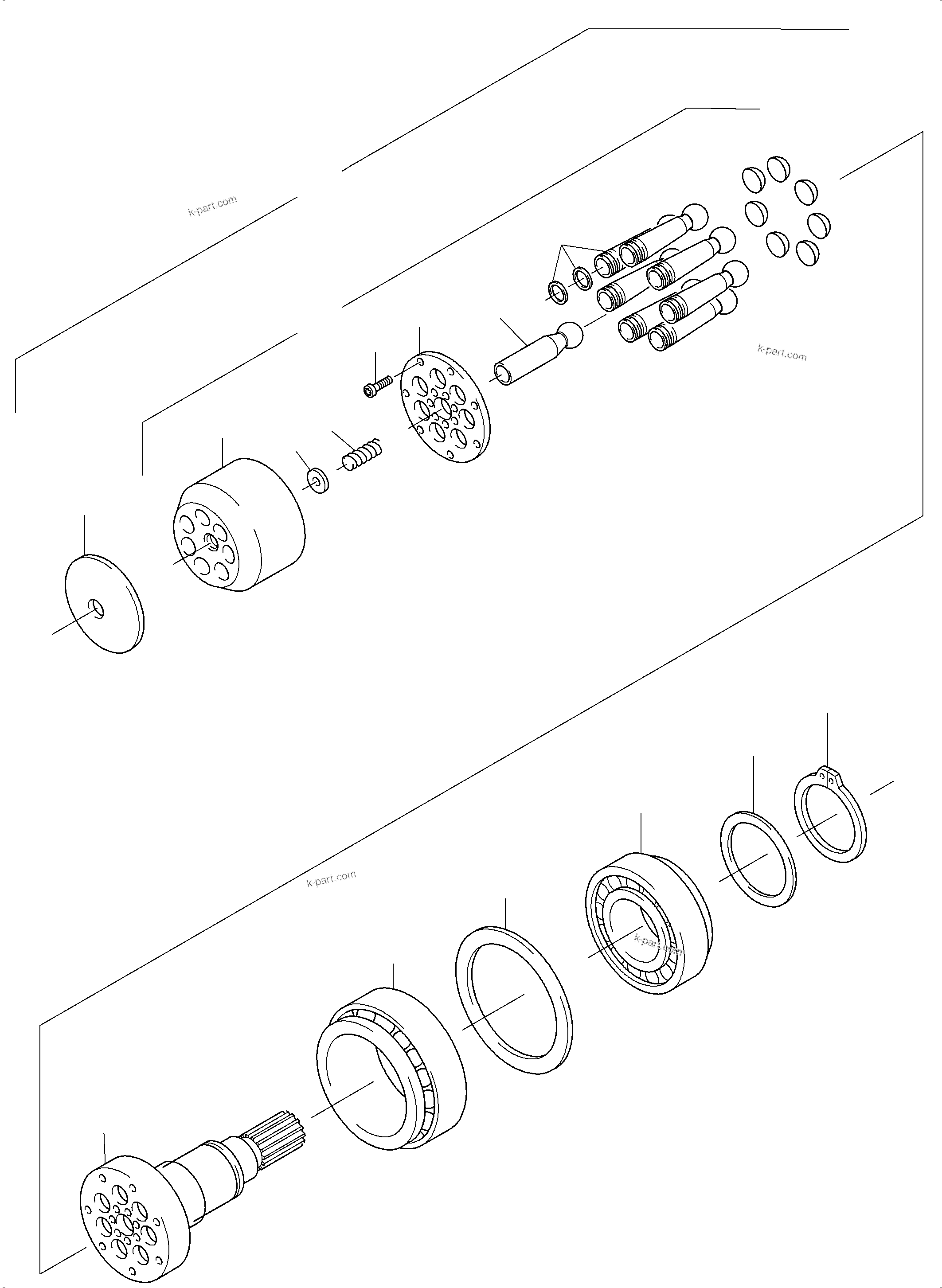 Komatsu parts book diagram for PC4000-6 S/N 58137: VARIABLE DISPLACEMENT PUMP