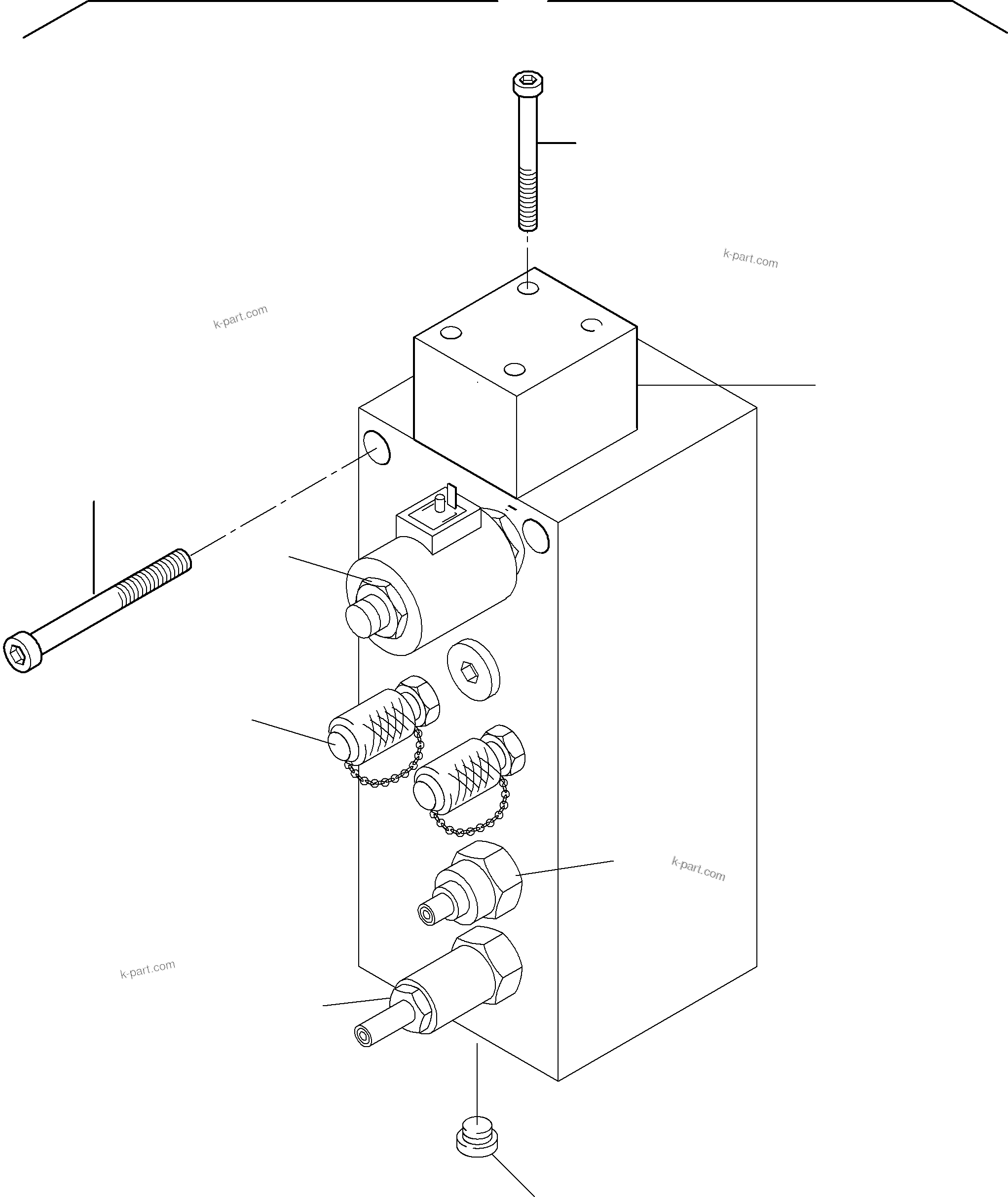 Komatsu parts book diagram for PC4000-6 S/N 58137: VALVE - TRAVELLING GEAR