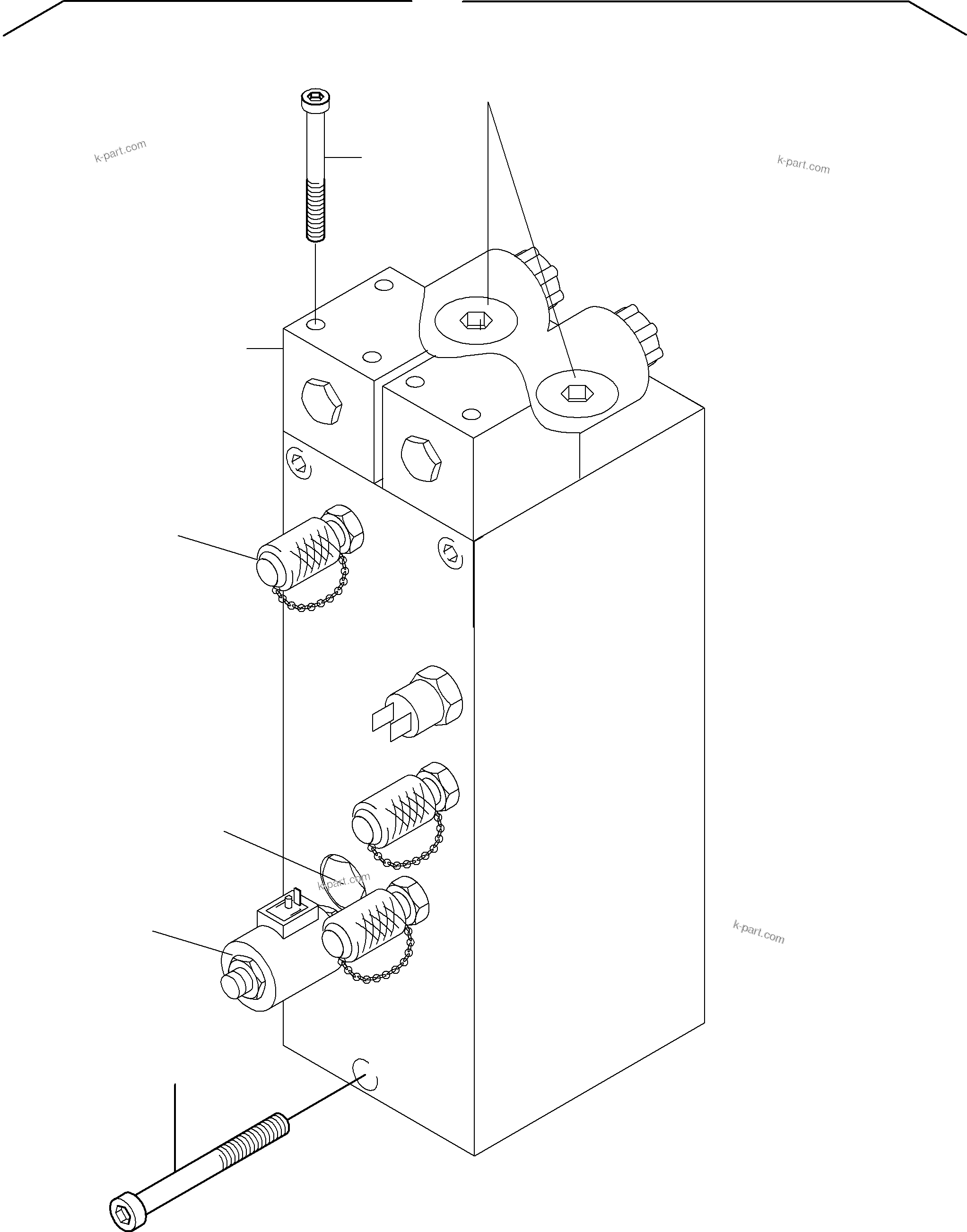 Komatsu parts book diagram for PC4000-6 S/N 58137: VALVE - SLEW GEAR