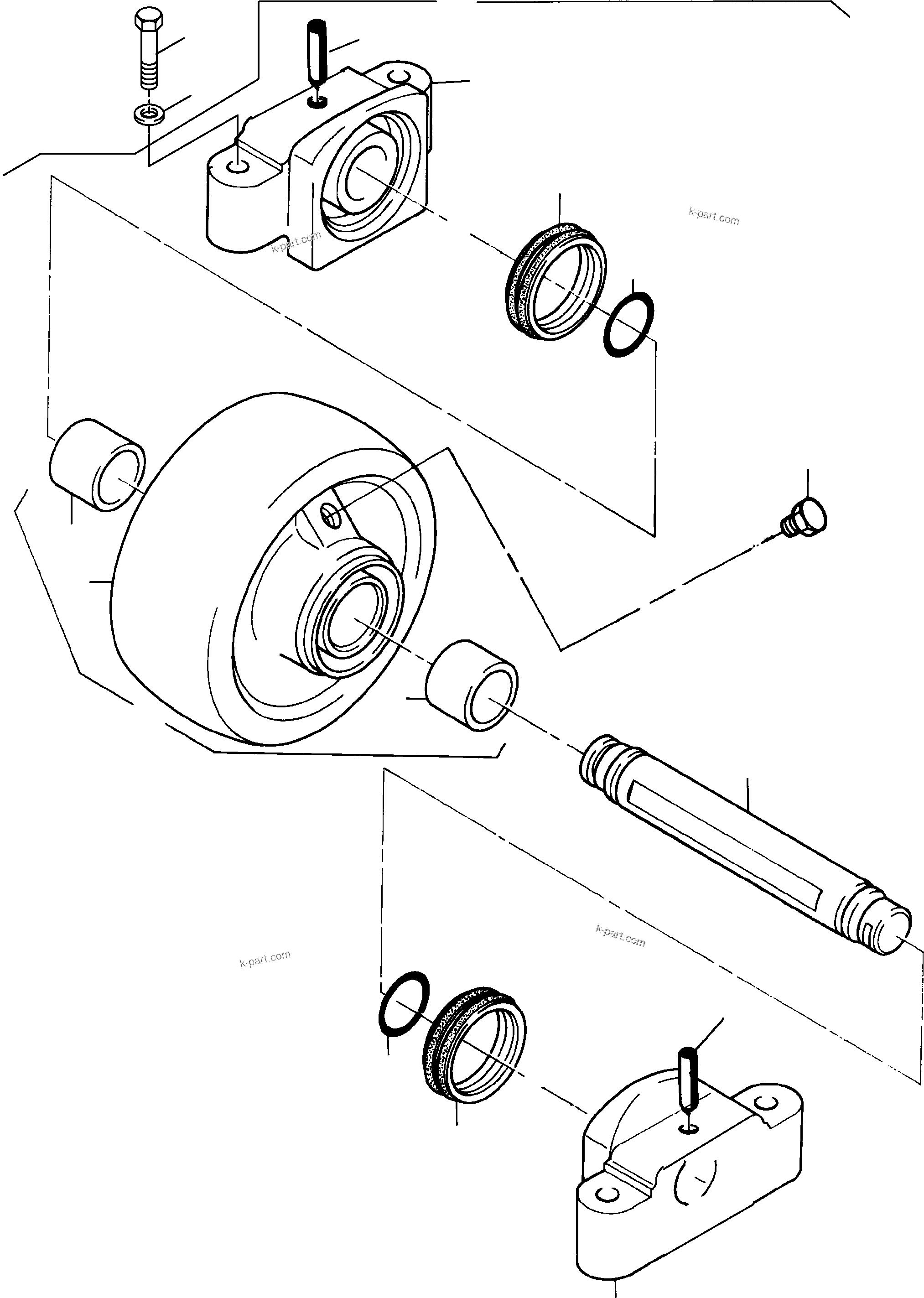 Komatsu parts book diagram for PC4000-6 S/N 58137: TOP ROLLER