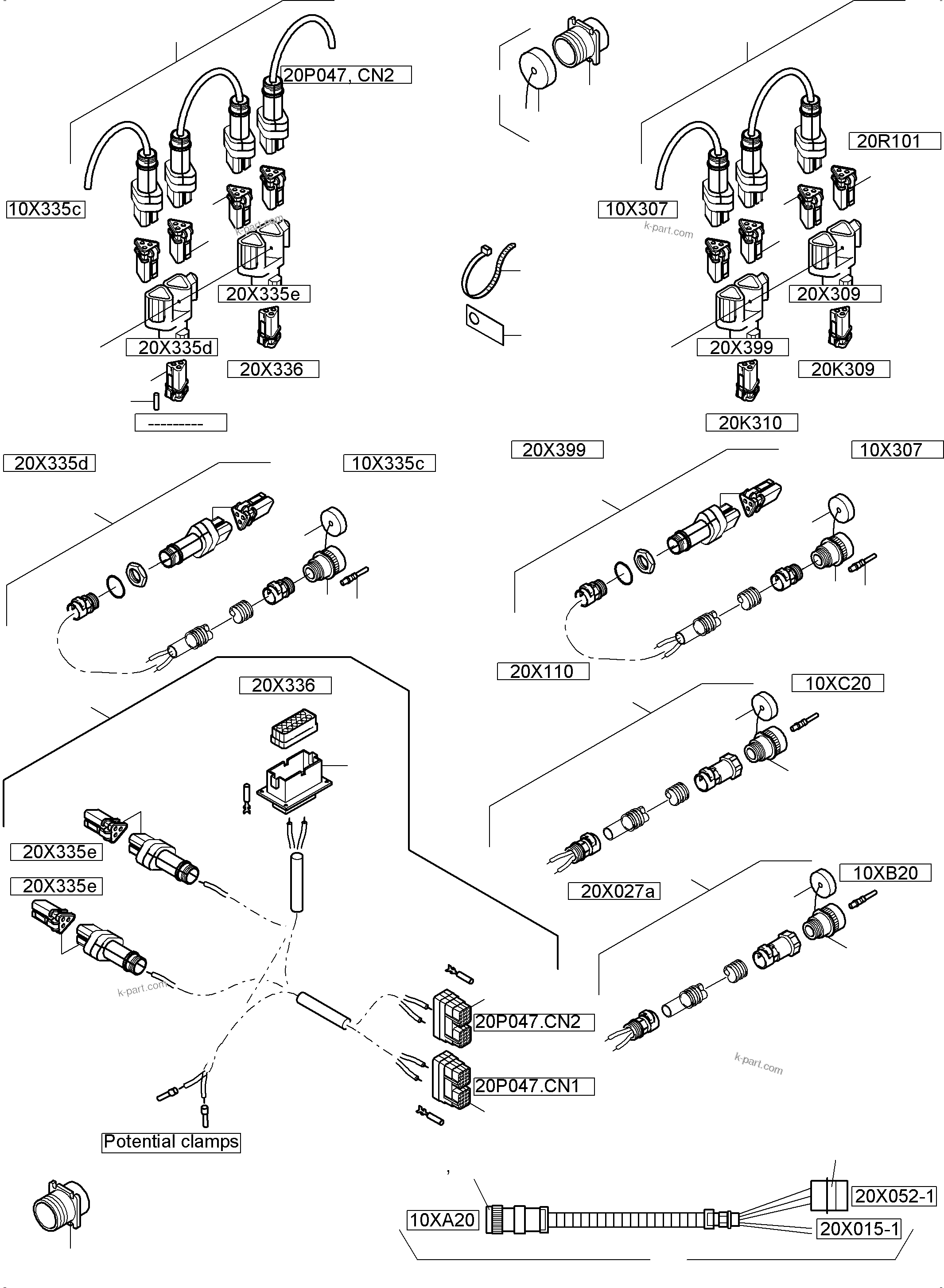 Komatsu parts book diagram for PC4000-6 S/N 58141: OPERATION PANEL
