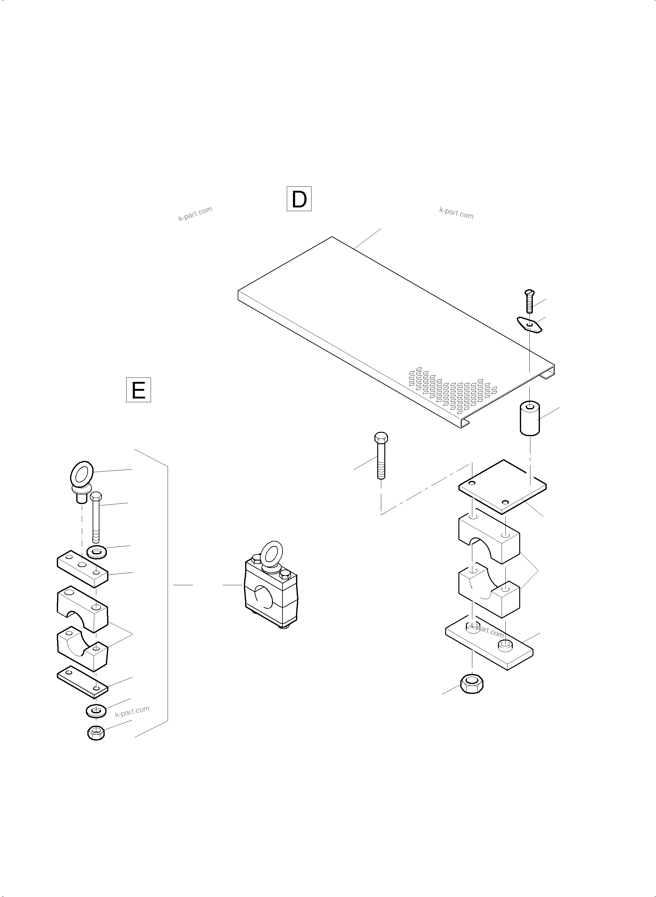 Komatsu parts book diagram for PC4000-6 S/N 58141: LADDER - BULLCLAM BUCKET BOOM 7,15M