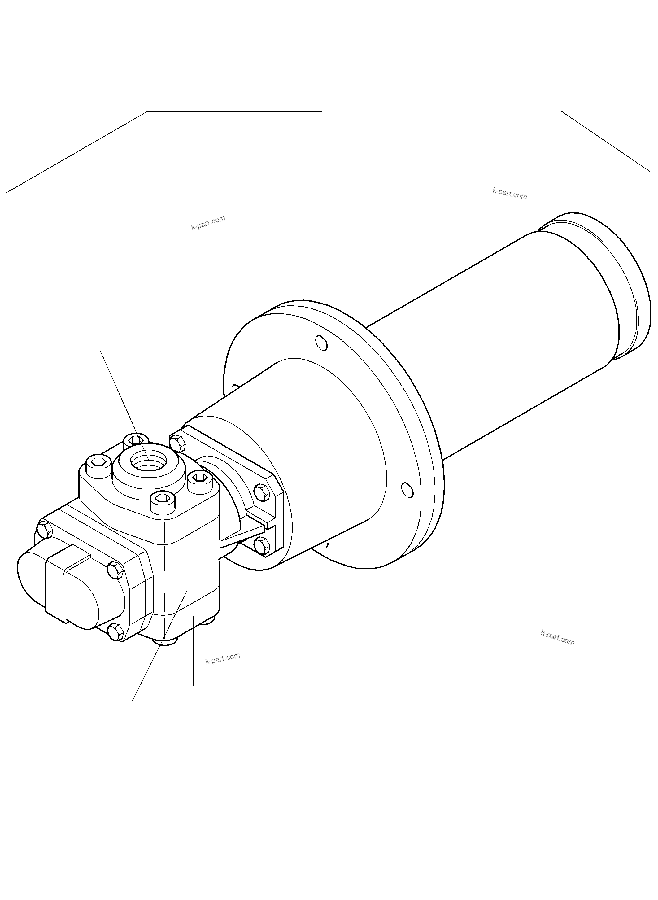 Komatsu parts book diagram for PC4000-6 S/N 58141: GEAR PUMP UNIT
