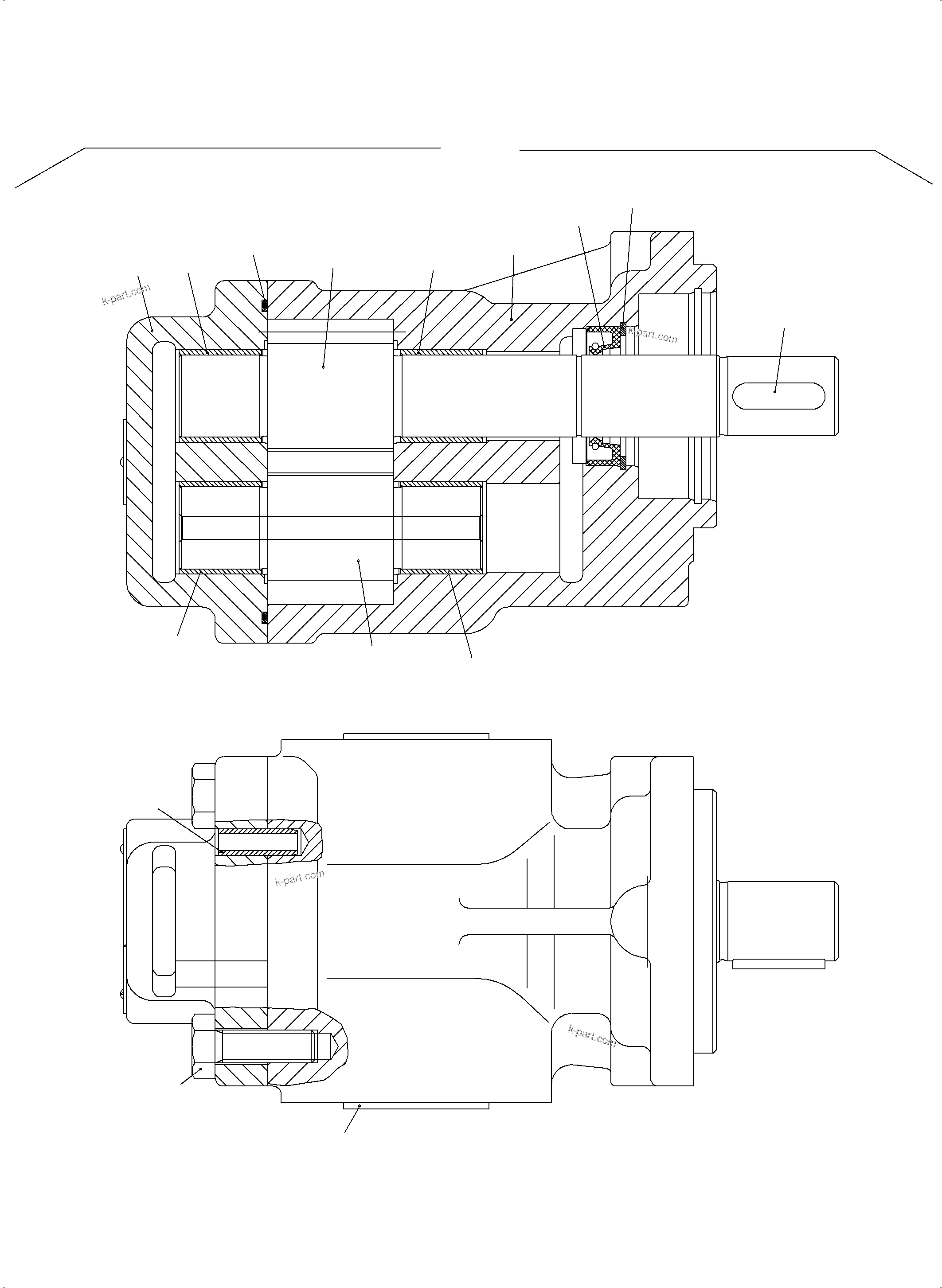 Komatsu parts book diagram for PC4000-6 S/N 58141: GEAR PUMP UNIT