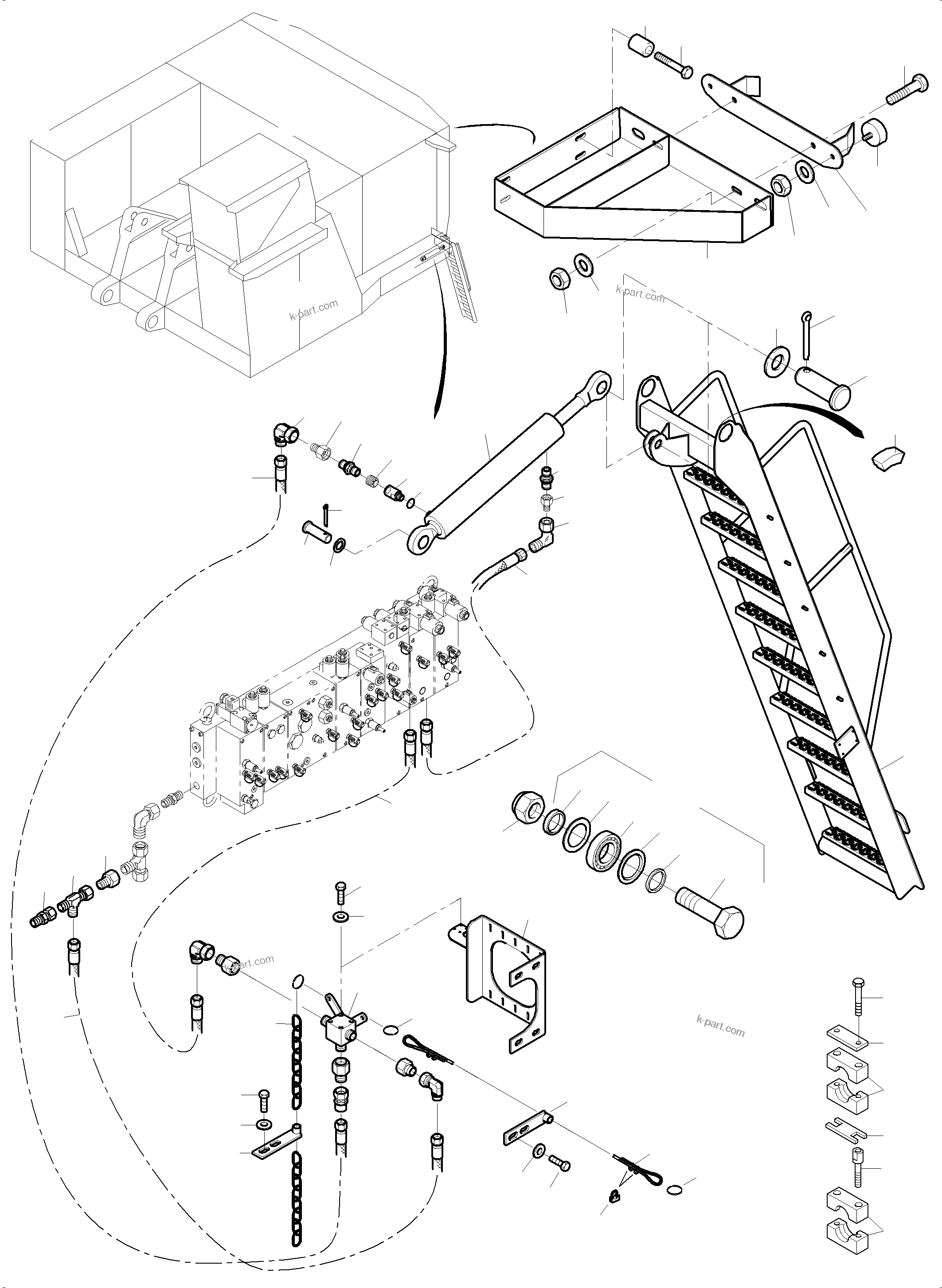 Komatsu parts book diagram for PC4000-6 S/N 58141: STEPS