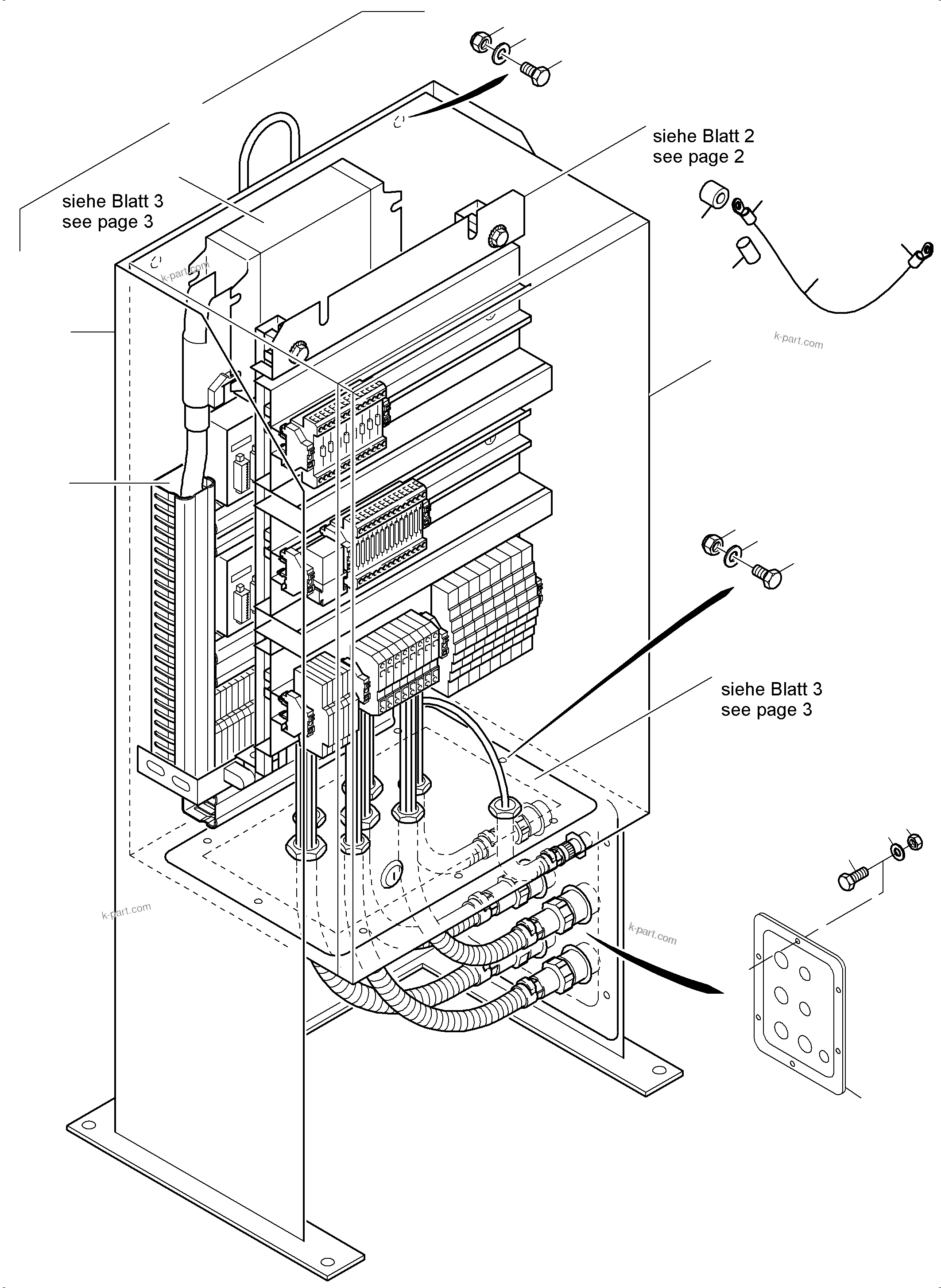 Komatsu parts book diagram for PC4000-6 S/N 58141: SWITCH CABINET ORT 40